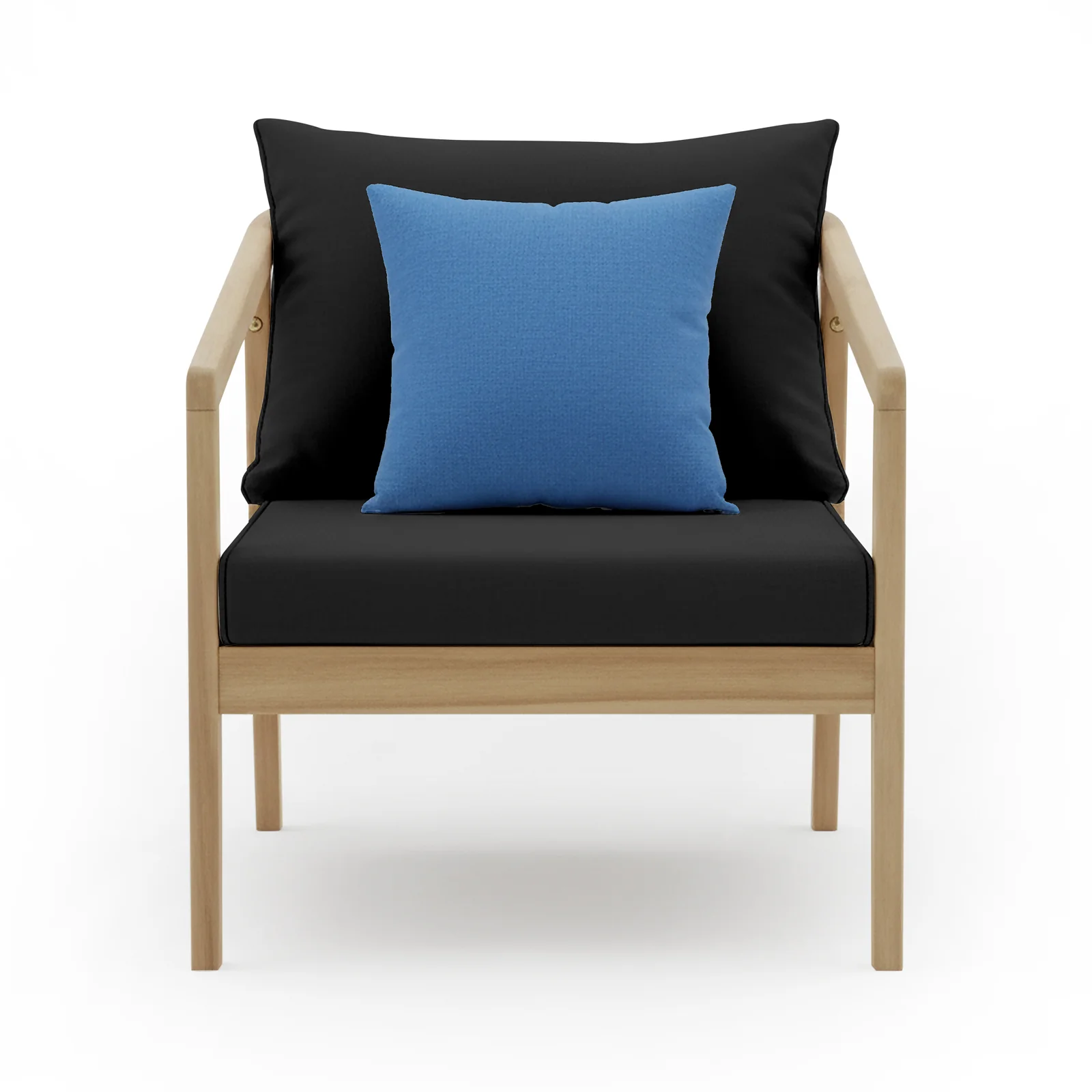 Delva 4 Seater Hardwood Acacia Outdoor Sofa Set in Black - Image 10