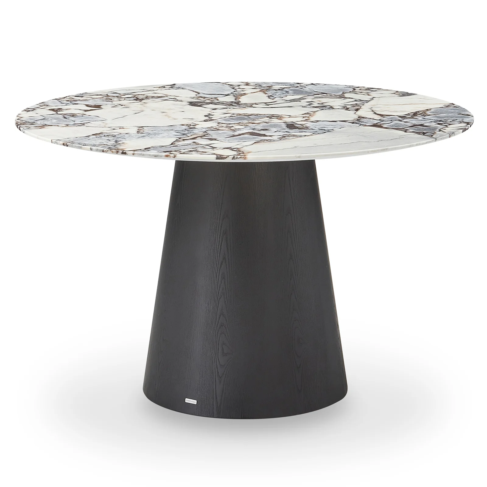 Dina 120cm Round Marble Dining Table in Real Blue Galaxy Black