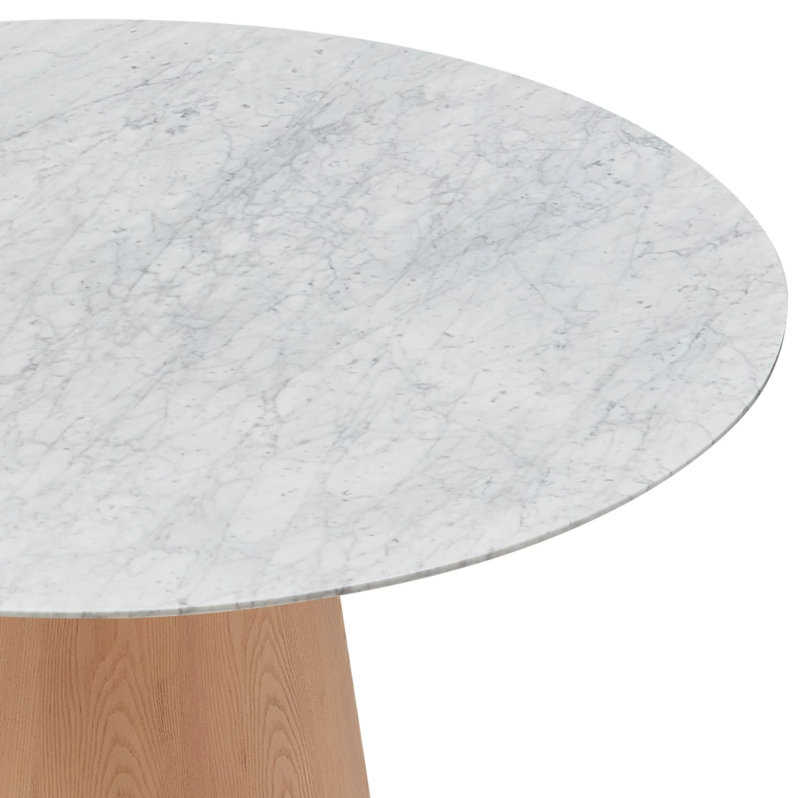 Dina 120cm Round Dining Table in Real Carrara Marble - Image 7