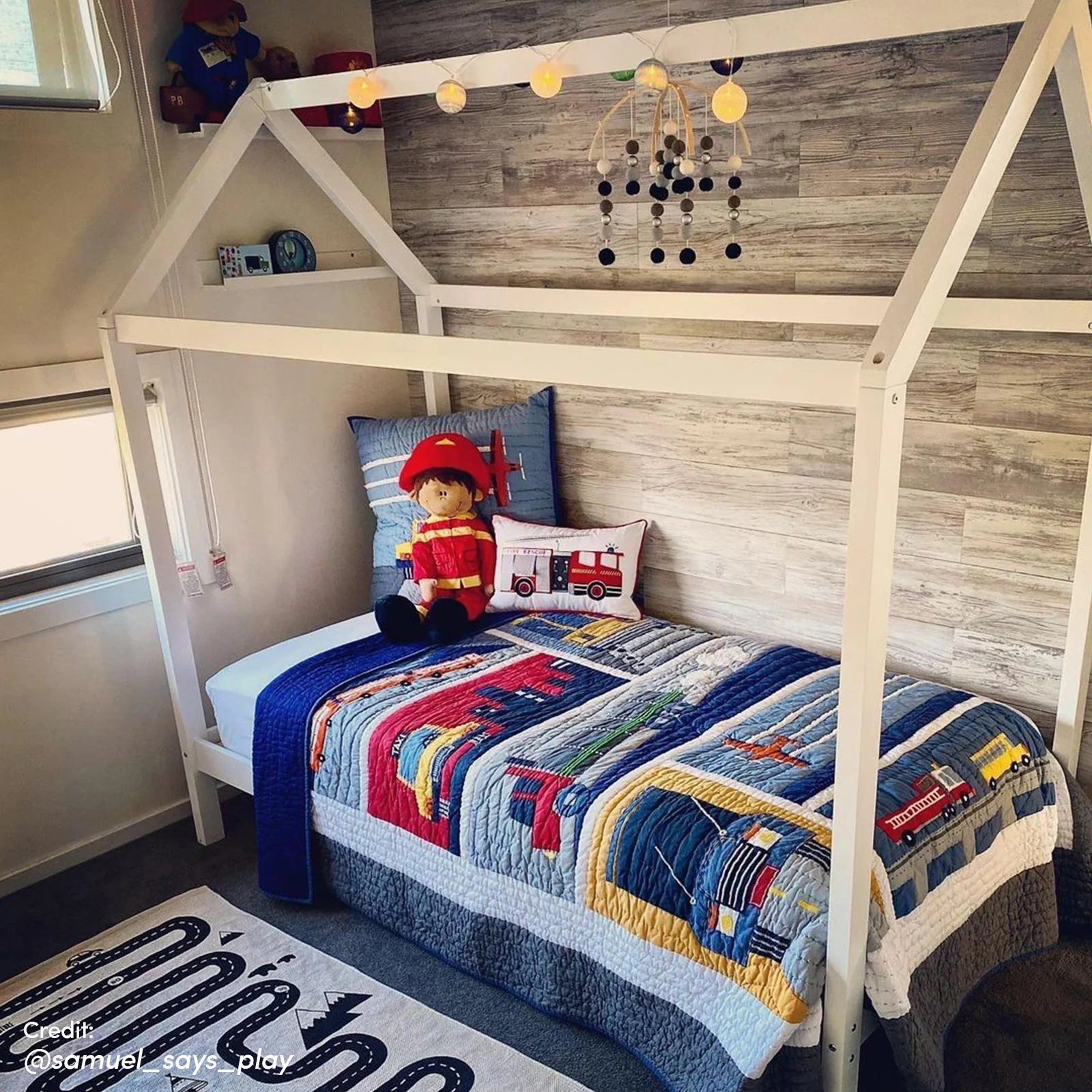 Doris Kids Single Solid Pine House Bed Frame in White - Image 5