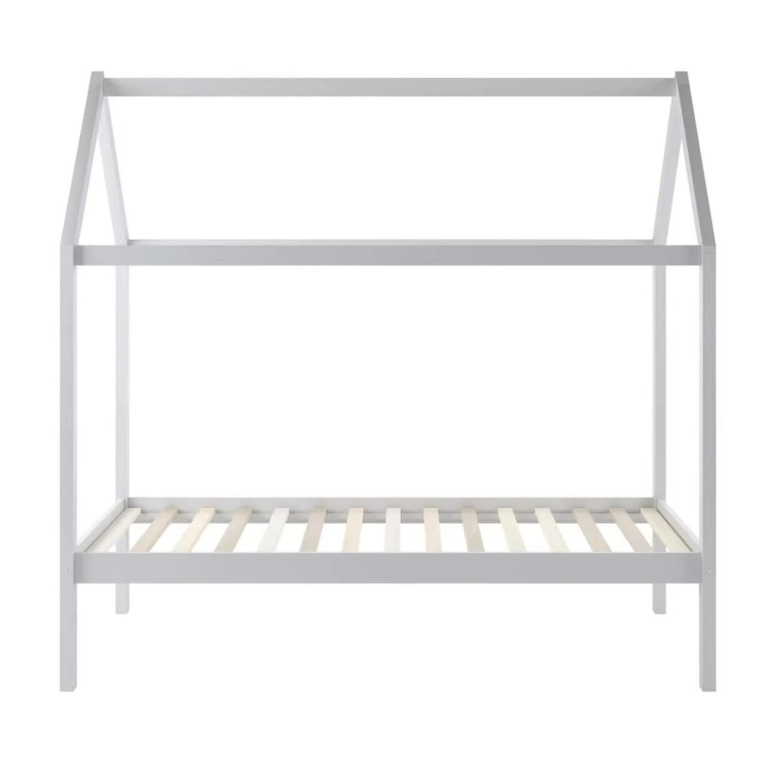 Doris Kids Single Solid Pine House Bed Frame in White - Image 8