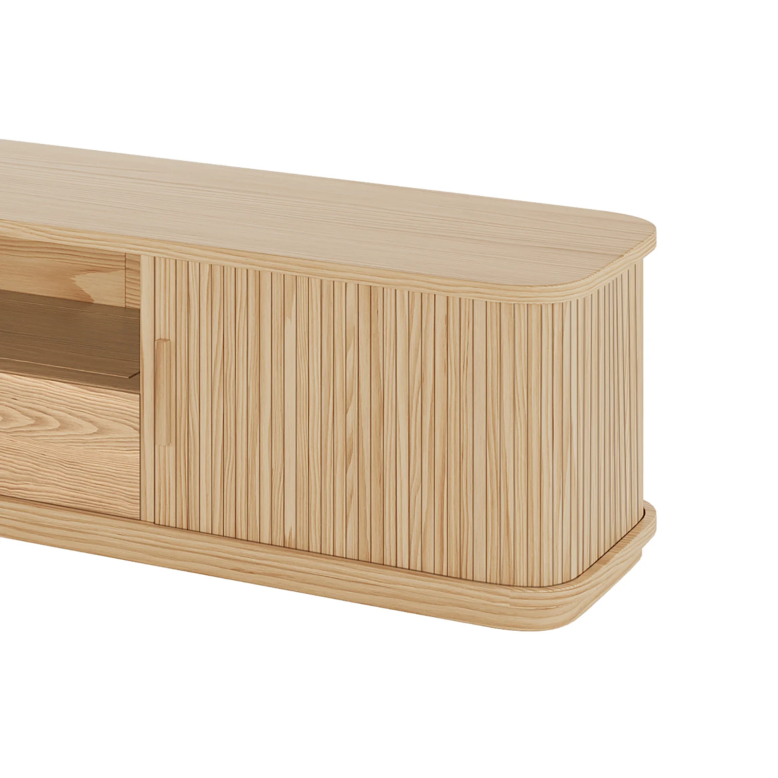 Eddie 200cm Amercian Oak TV Unit with Storage - Image 11