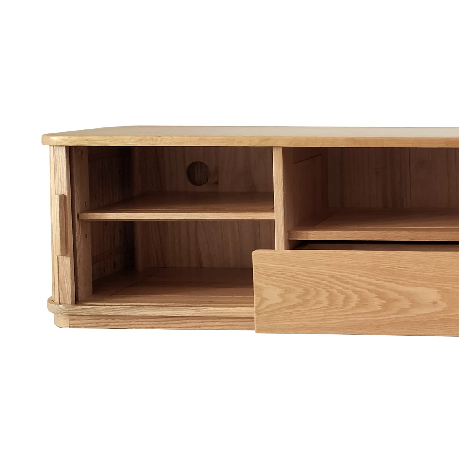 Eddie 200cm Amercian Oak TV Unit with Storage - Image 12