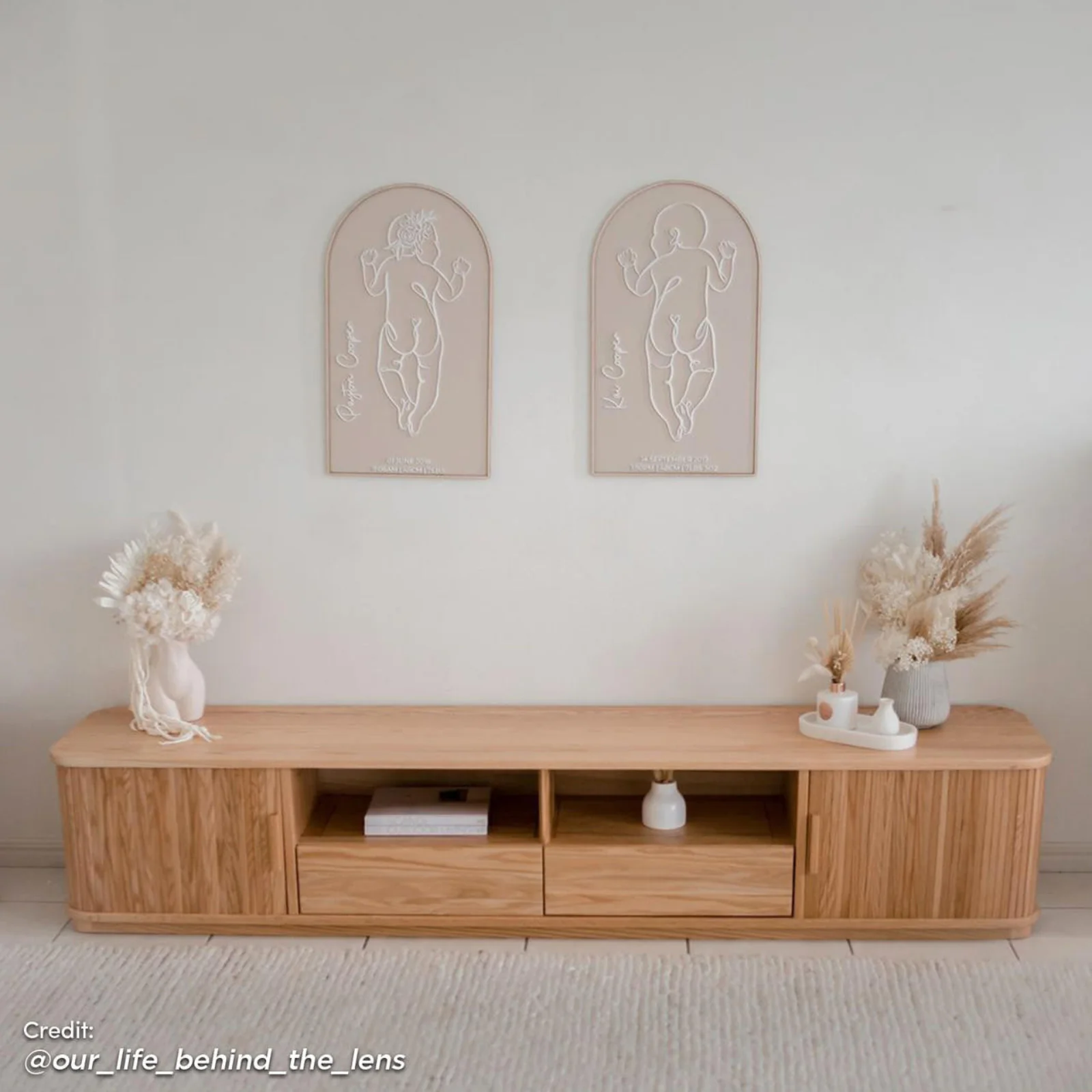 Eddie 200cm Amercian Oak TV Unit with Storage - Image 2