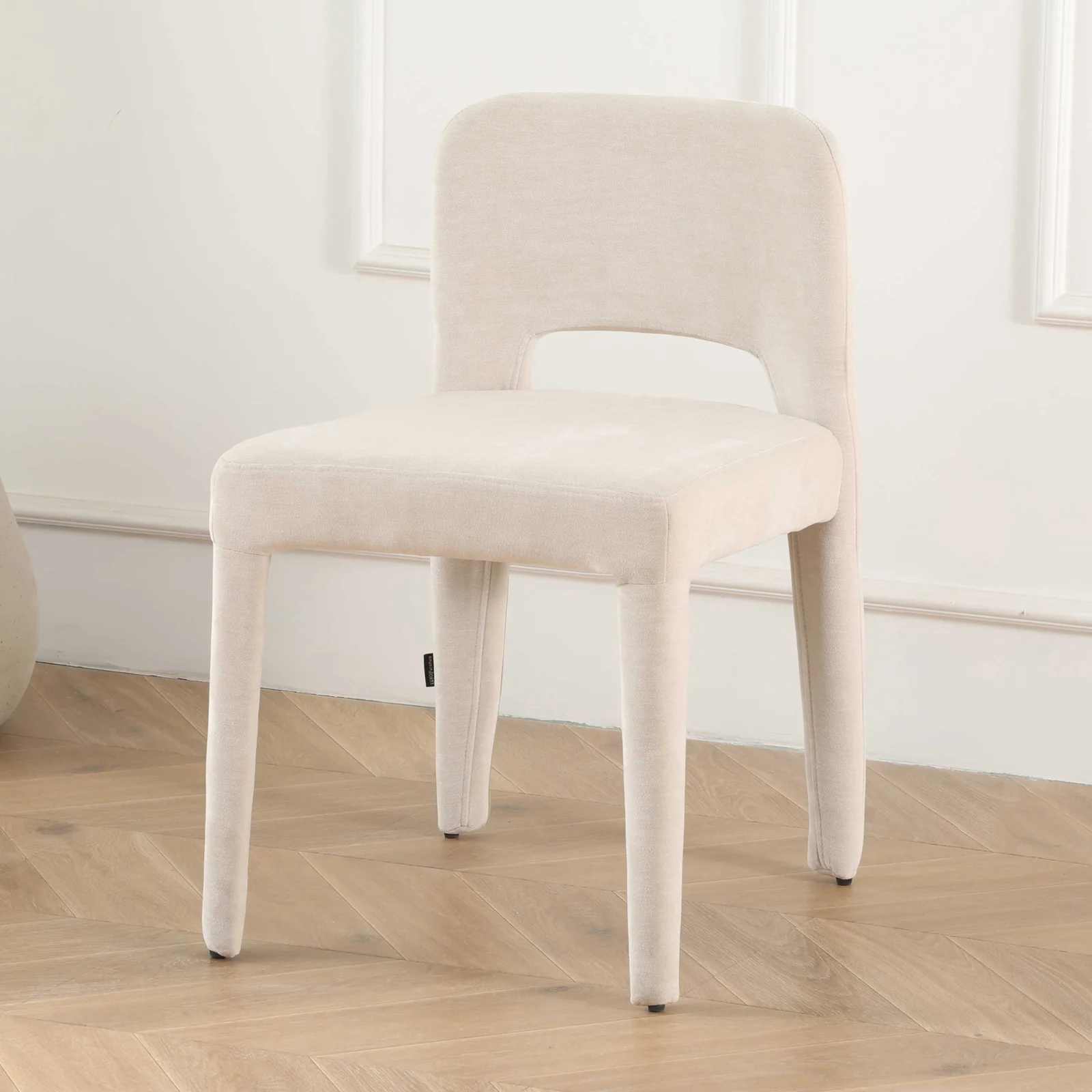 Edris Upholstered Leg Dining Chair in Oat (Set of 2) - Image 8