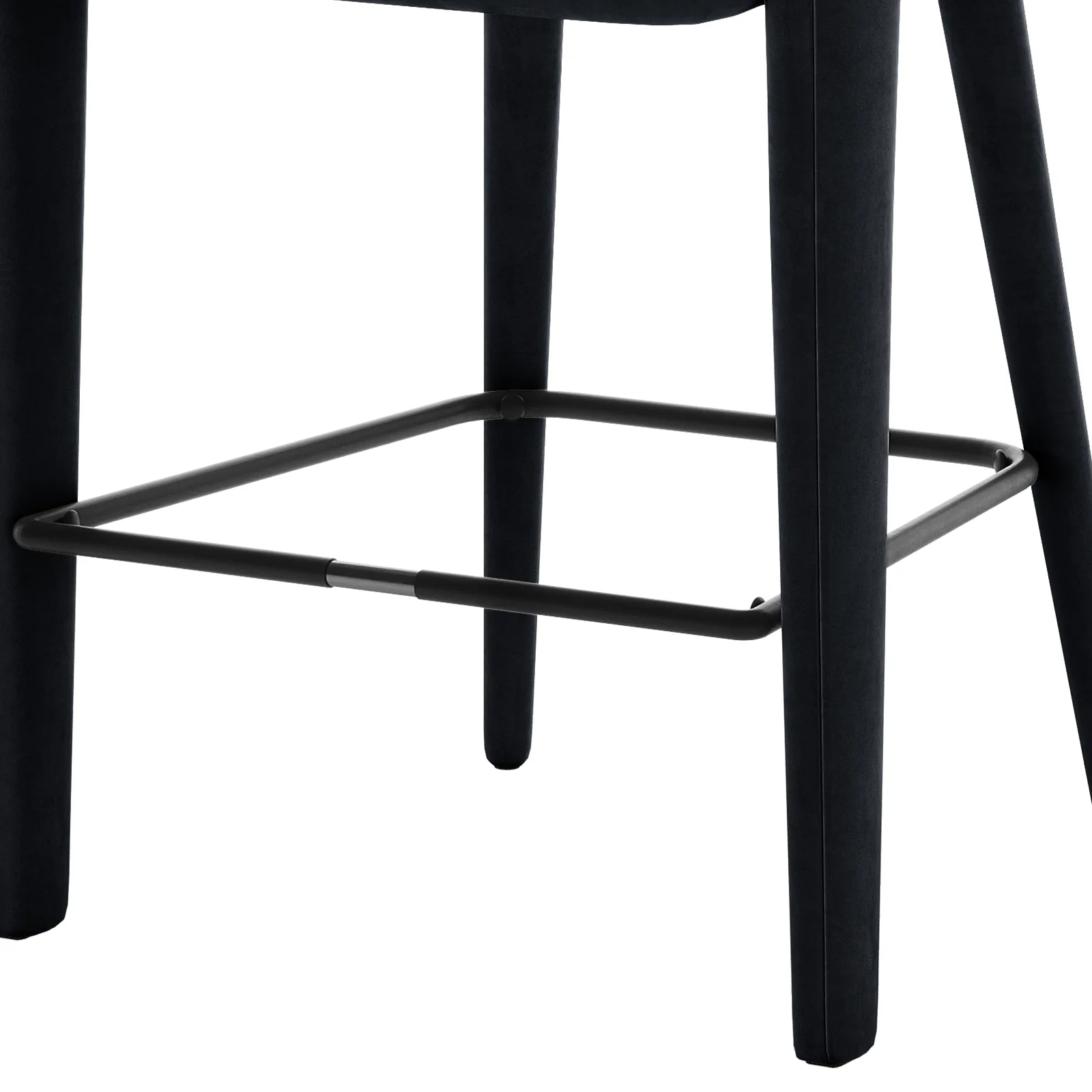 Eisha Velvet Bar Stool Set of 2 in Black - Image 9