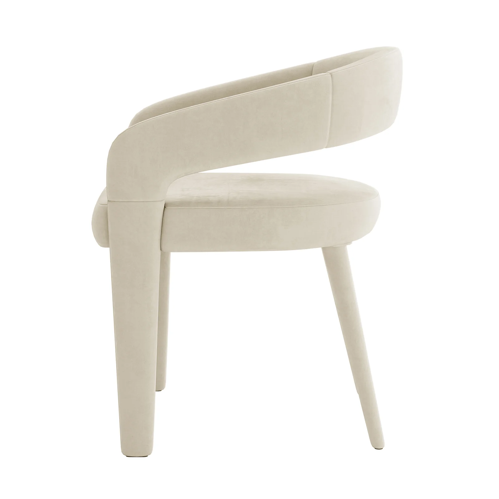 Eisha Velvet Dining Chair Set of 2 in Beige - Image 6
