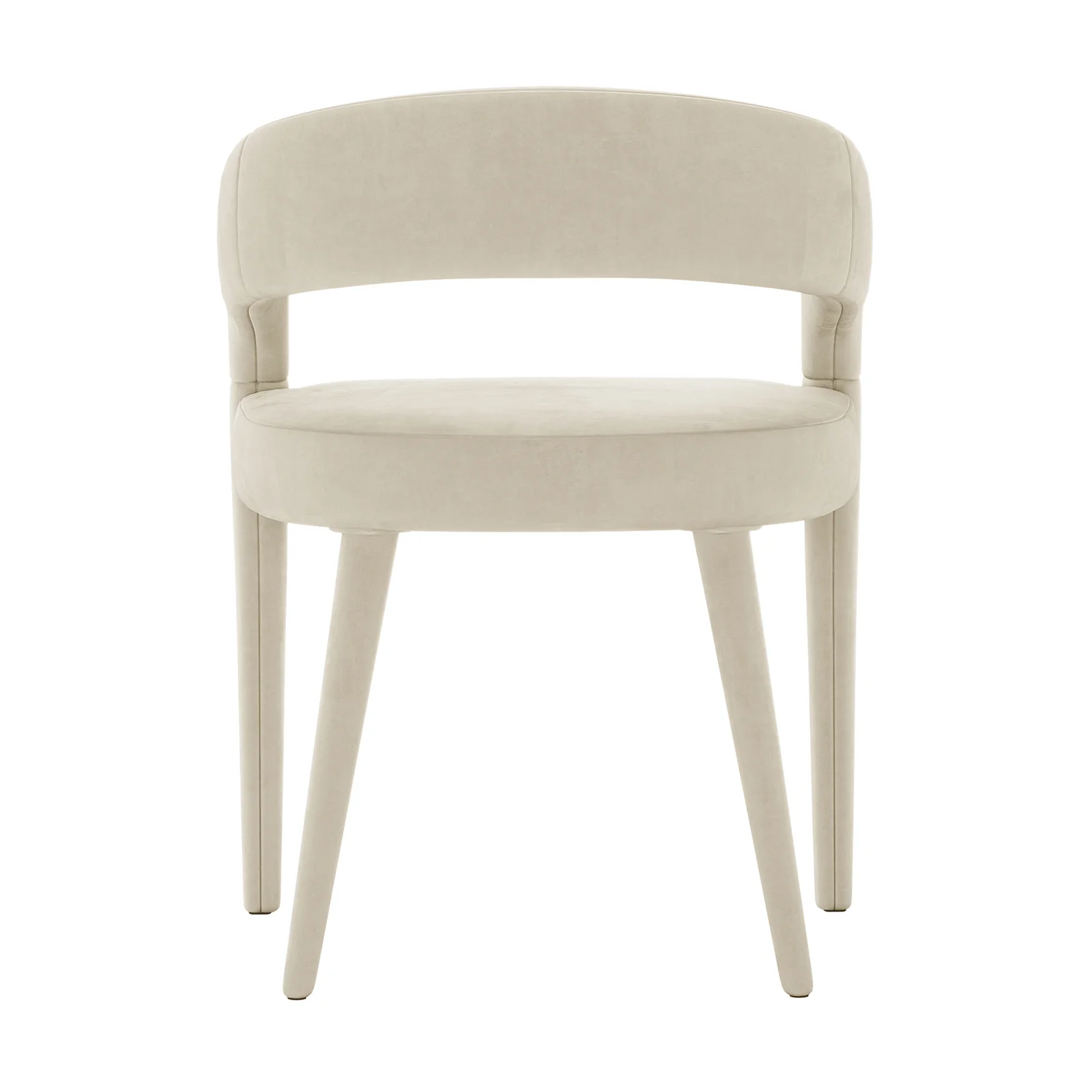 Eisha Velvet Dining Chair Set of 2 in Beige - Image 7