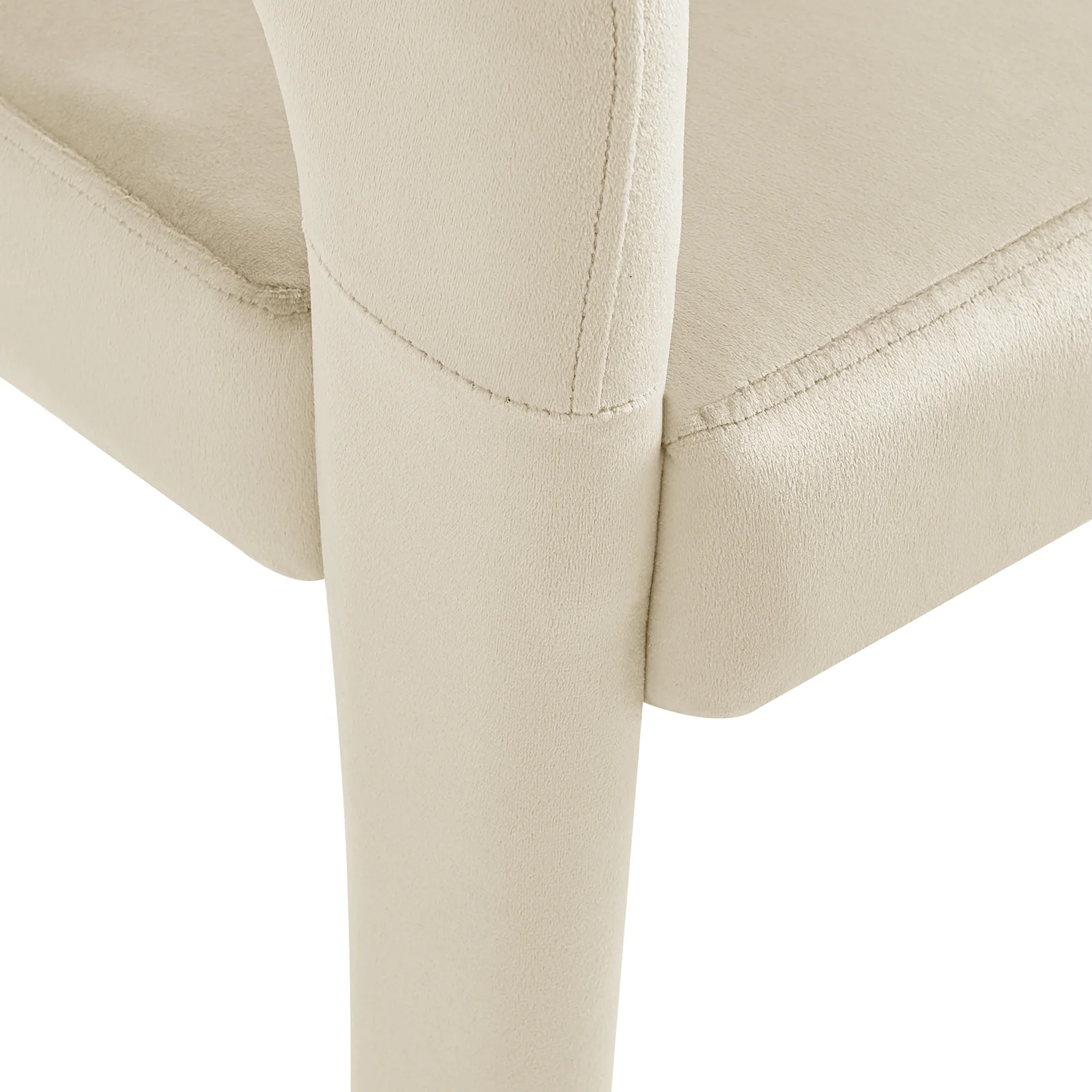 Eisha Velvet Dining Chair Set of 2 in Beige - Image 9