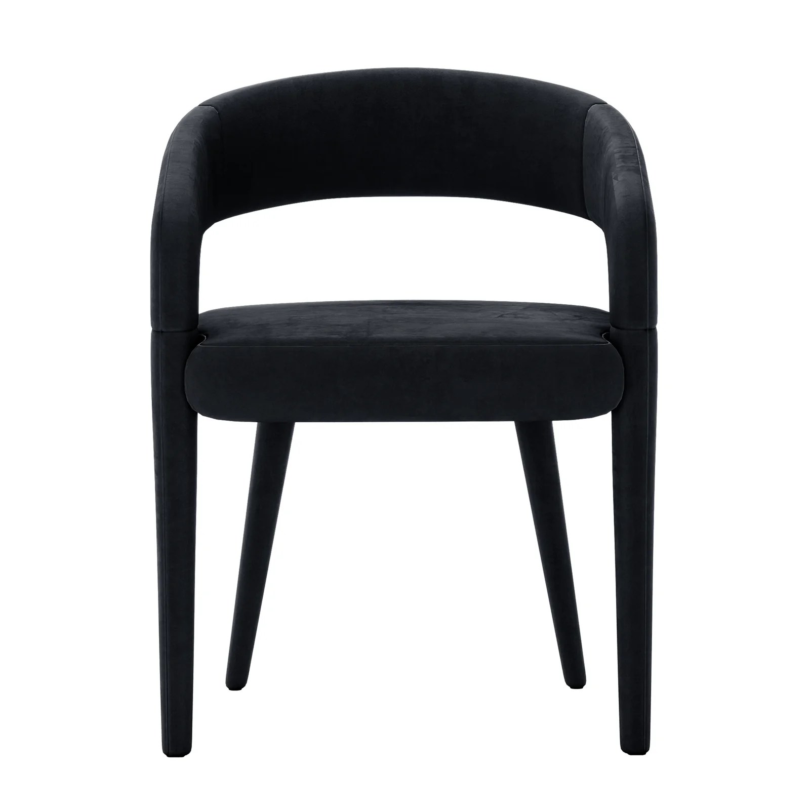 Eisha Velvet Dining Chair Set of 2 in Black - Image 4