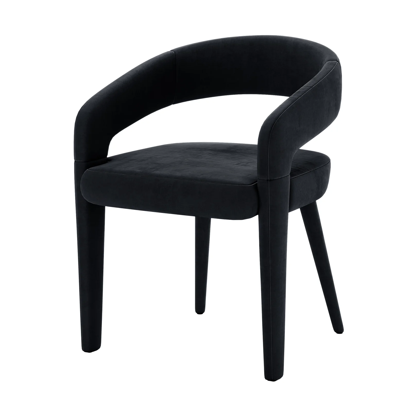 Eisha Velvet Dining Chair Set of 2 in Black - Image 5