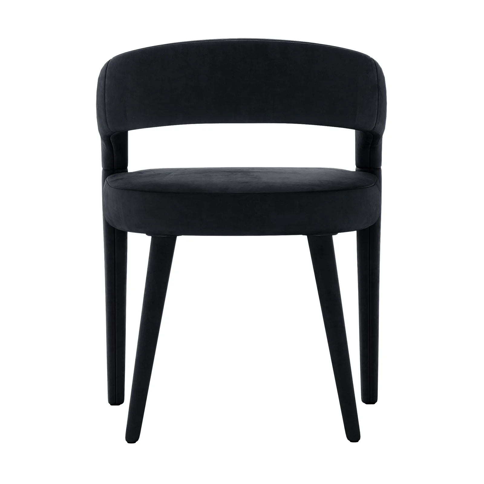 Eisha Velvet Dining Chair Set of 2 in Black - Image 7