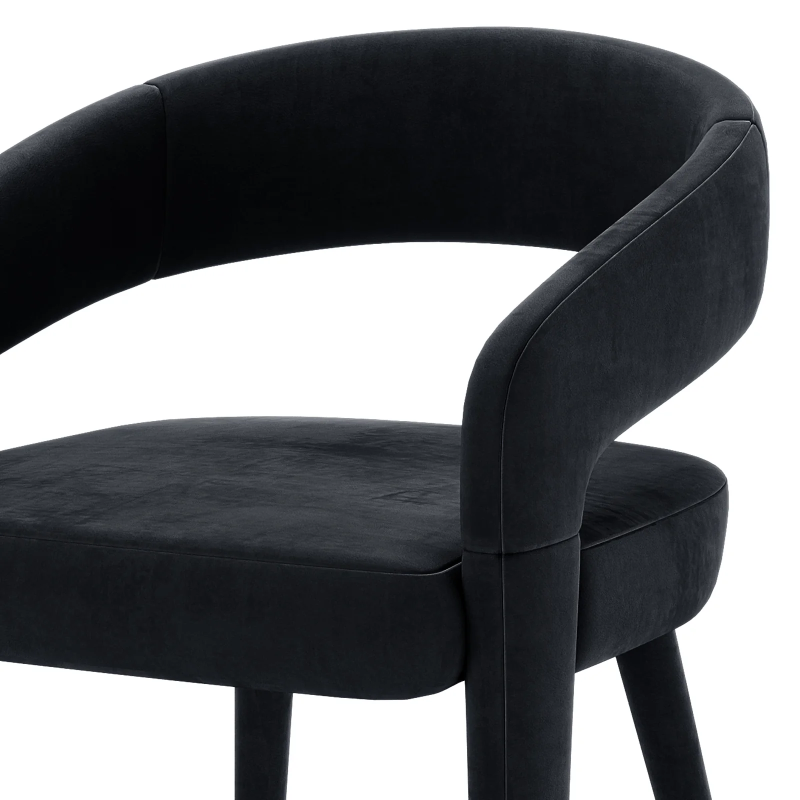 Eisha Velvet Dining Chair Set of 2 in Black - Image 8