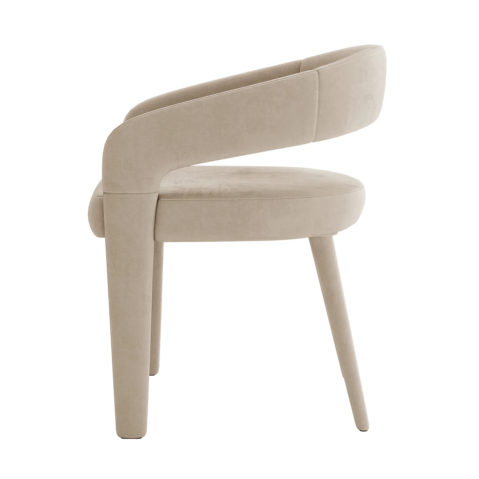 Eisha Velvet Dining Chair Set of 2 in Warm Grey - Image 6