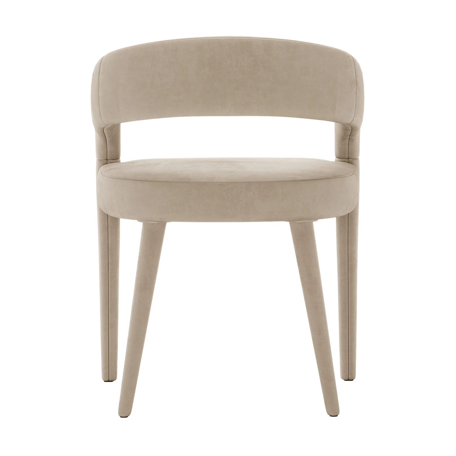 Eisha Velvet Dining Chair Set of 2 in Warm Grey - Image 7