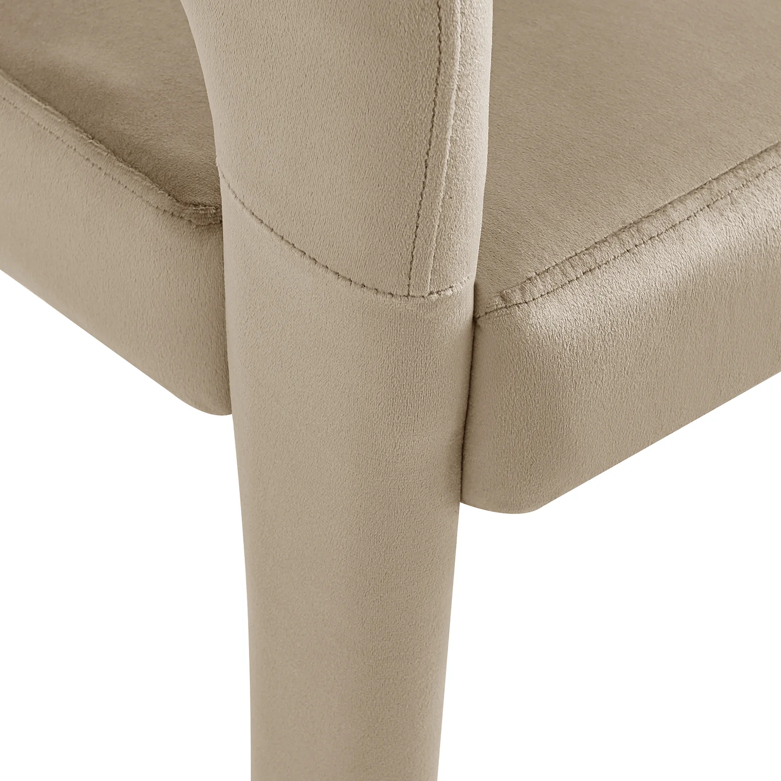 Eisha Velvet Dining Chair Set of 2 in Warm Grey - Image 9