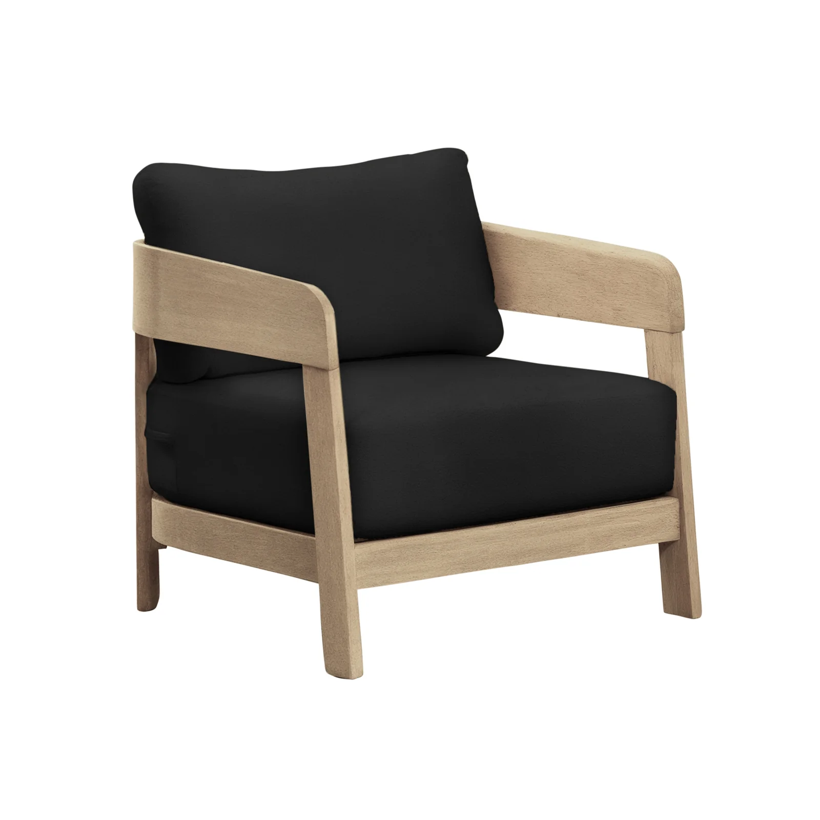 Elani 5 Seater Acacia Hardwood Outdoor Sofa Set in Black - Image 12
