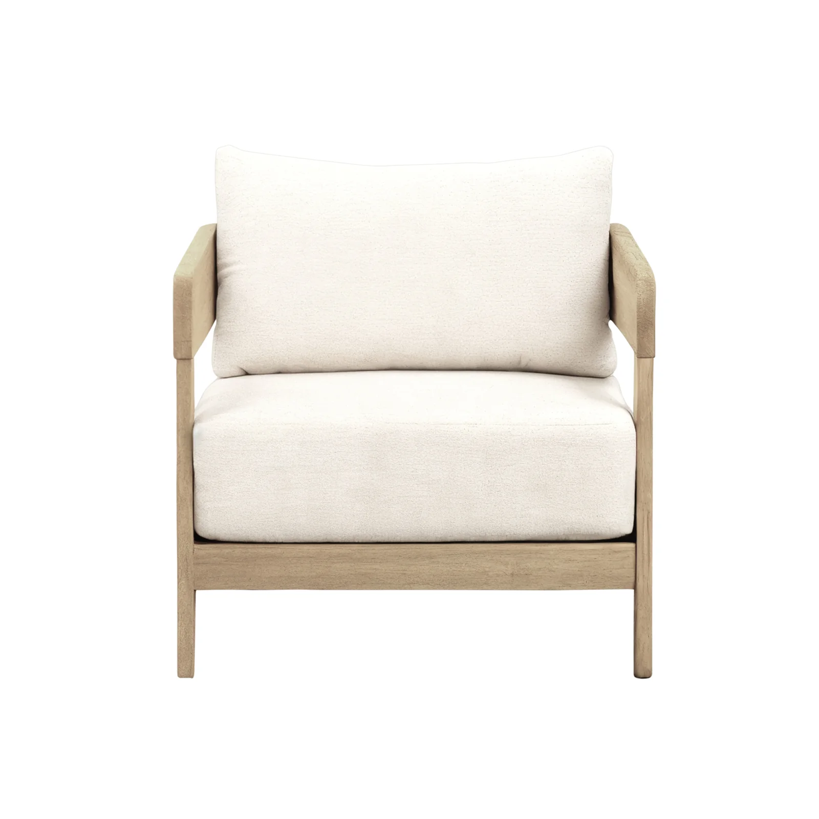 Elani 5 Seater Acacia Hardwood Outdoor Sofa Set in Cream - Image 11