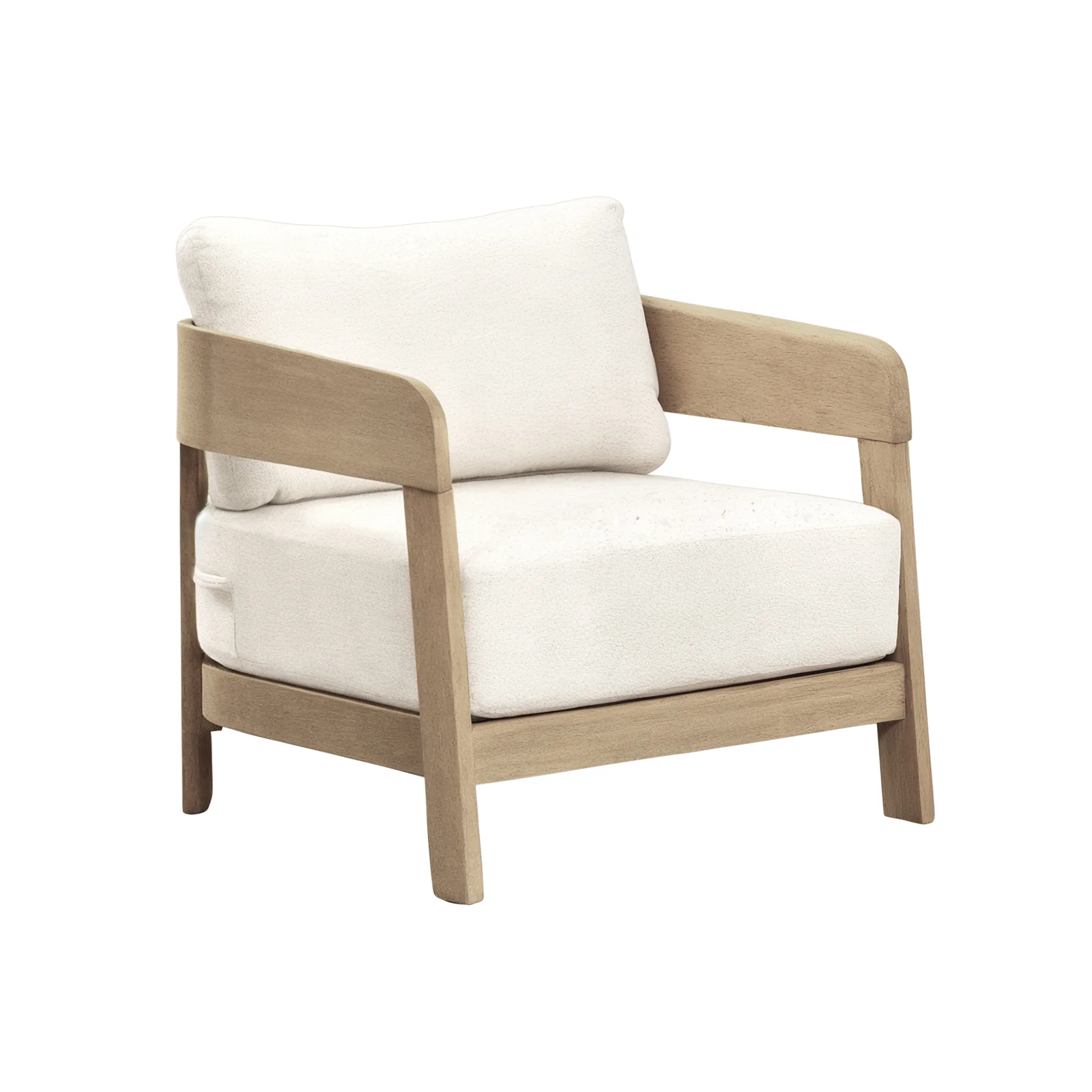 Elani 5 Seater Acacia Hardwood Outdoor Sofa Set in Cream - Image 12