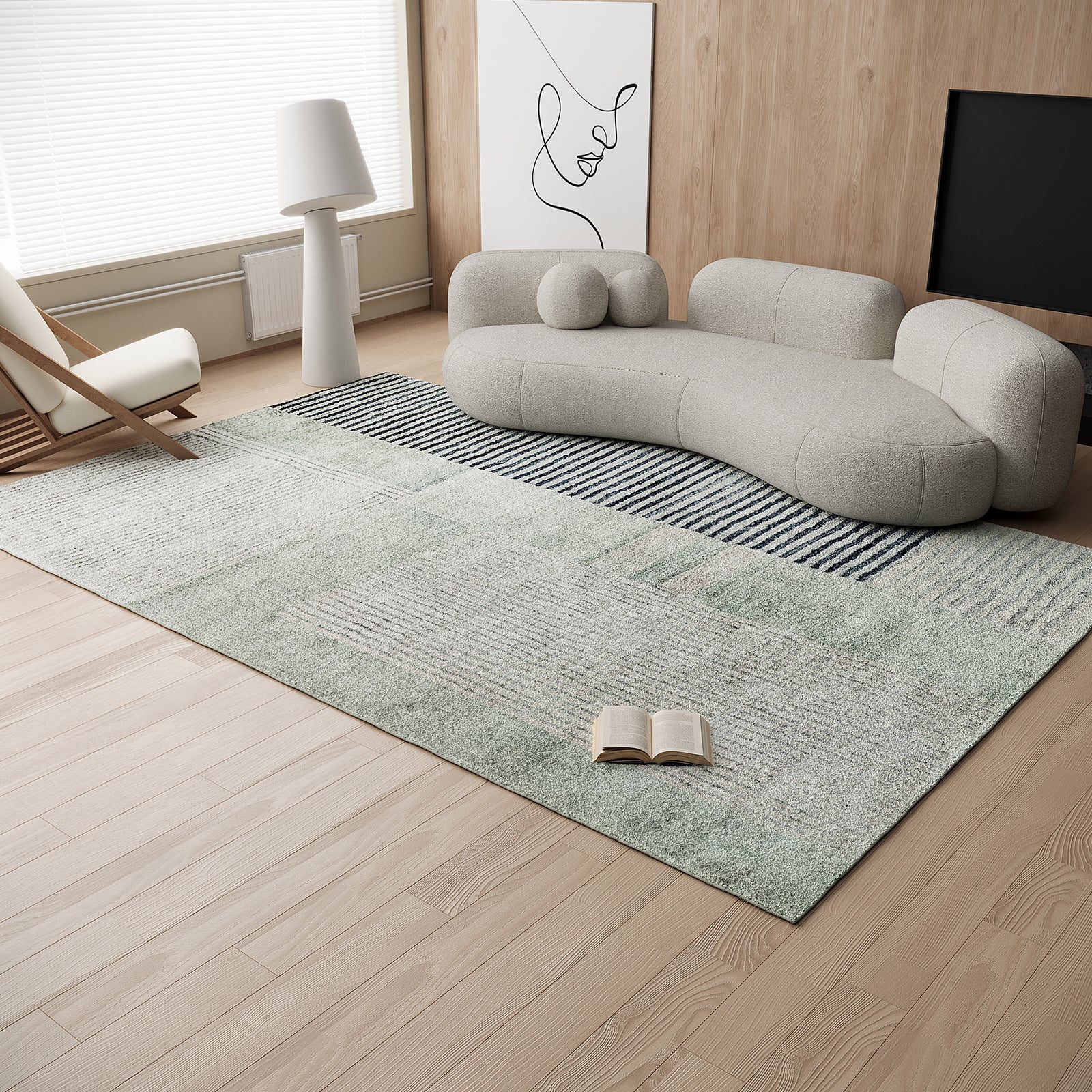 Elimas 200x300cm Soft Contemporary Printed Floor Rug - Image 2