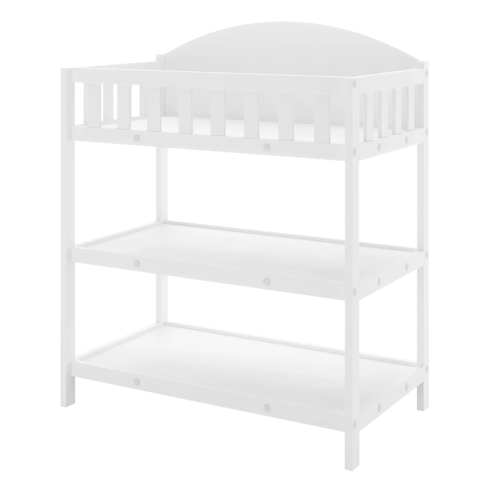 Elisabeth Solid Pine Baby Change Table with Storage in White - Image 4