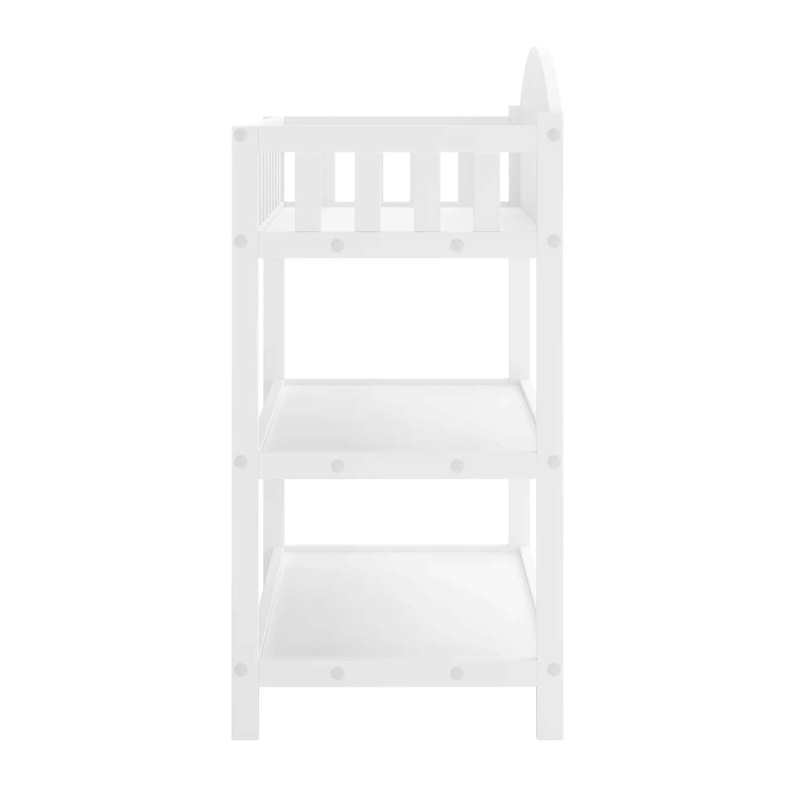Elisabeth Solid Pine Baby Change Table with Storage in White - Image 5