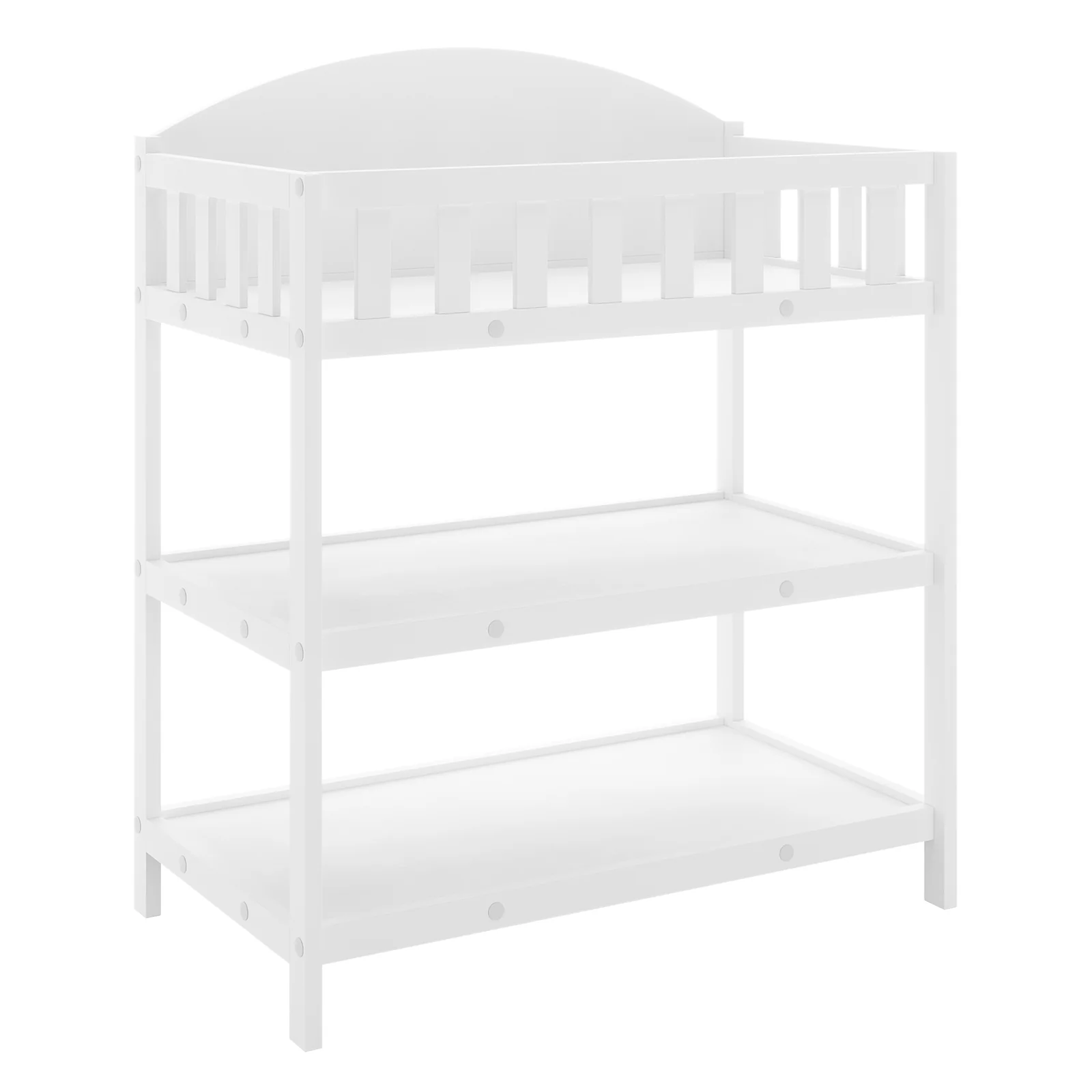 Elisabeth Solid Pine Baby Change Table with Storage in White - Image 6