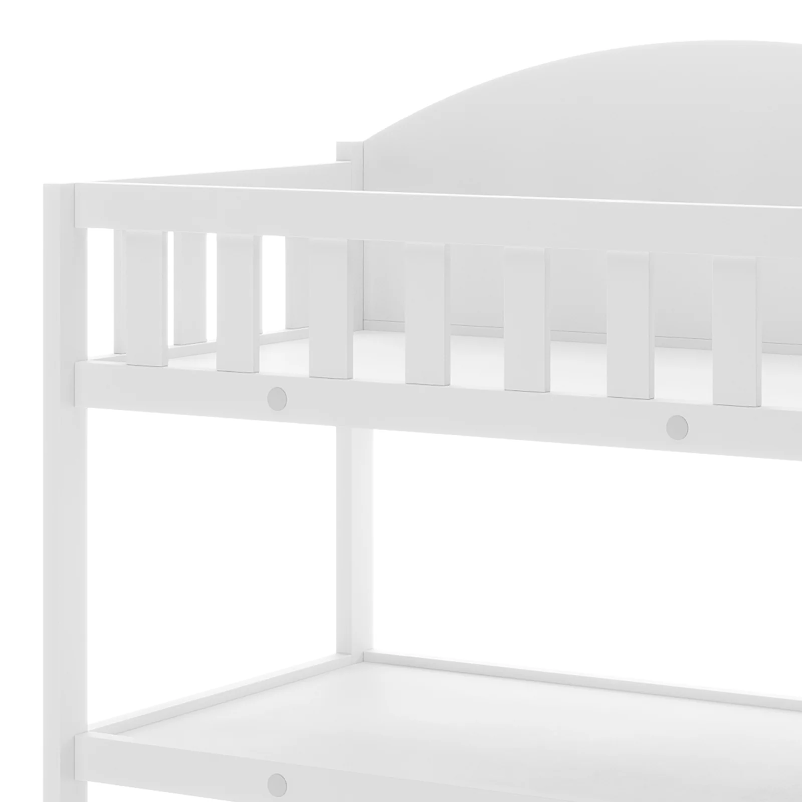 Elisabeth Solid Pine Baby Change Table with Storage in White - Image 7