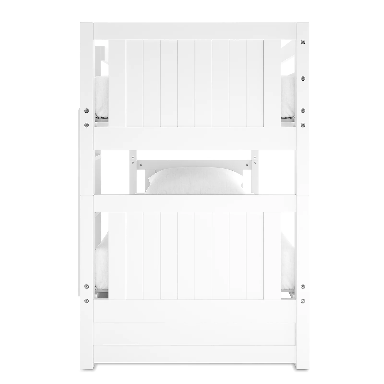 Elisha Single Solid Pine Storage Bunk Bed in White - Image 5