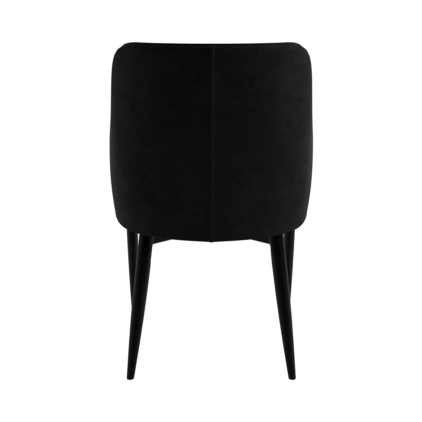 Elly Curved Velvet Dining Chairs Set of 2 in Black - Image 8