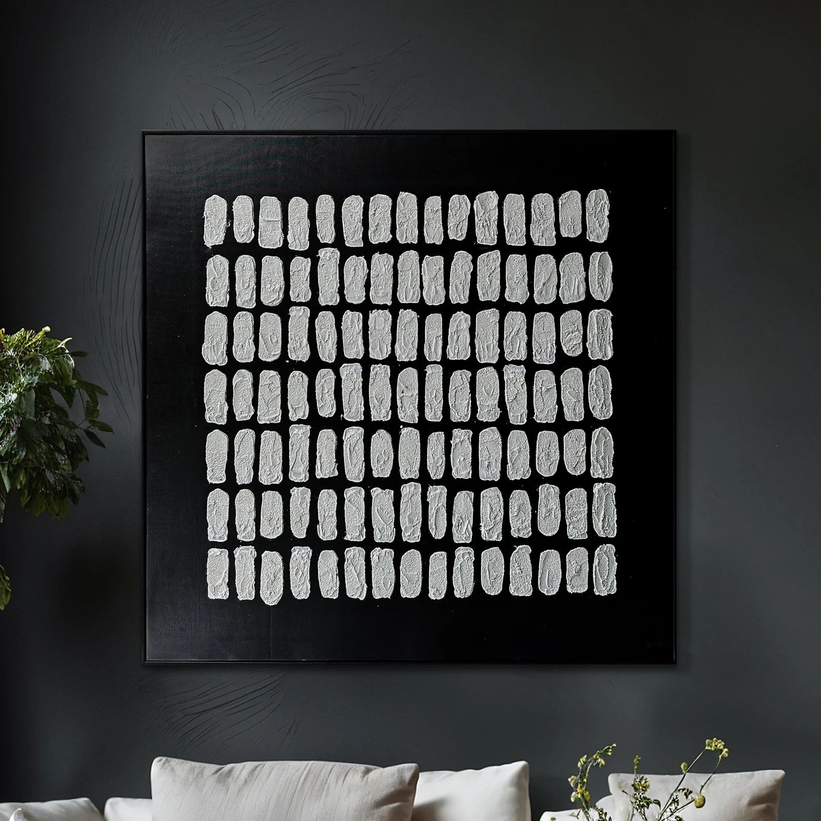 Elodie 80x80cm Framed Textured Canvas 3D Wall Art - Image 2