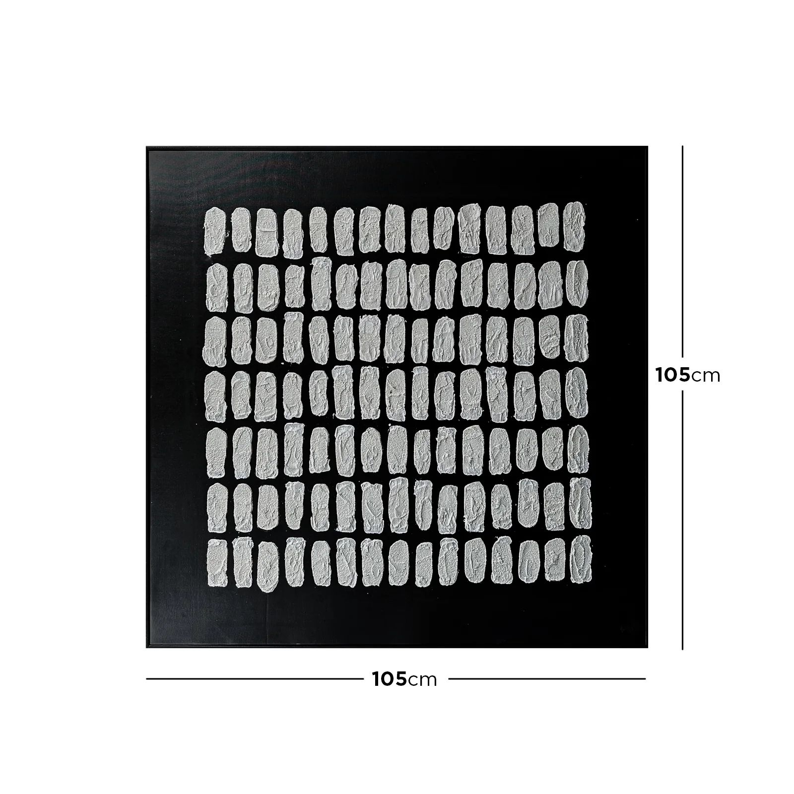 Elodie Framed Canvas 3D Wall Art 105 x 105cm in Black - Image 3