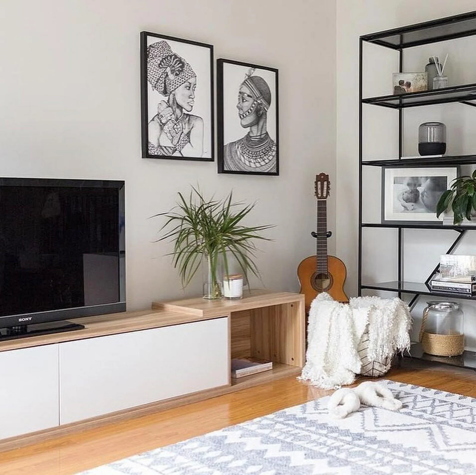 Eloise 180cm Entertainment Storage TV Unit in White & Natural - Image 5