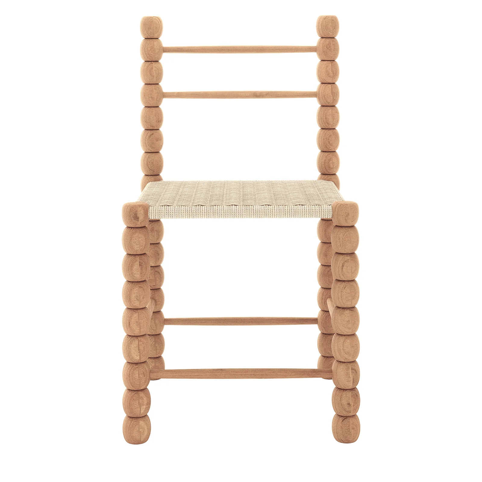 Em Hardwood Bobbin Dining Chair Set of 2 in Natural - Image 7