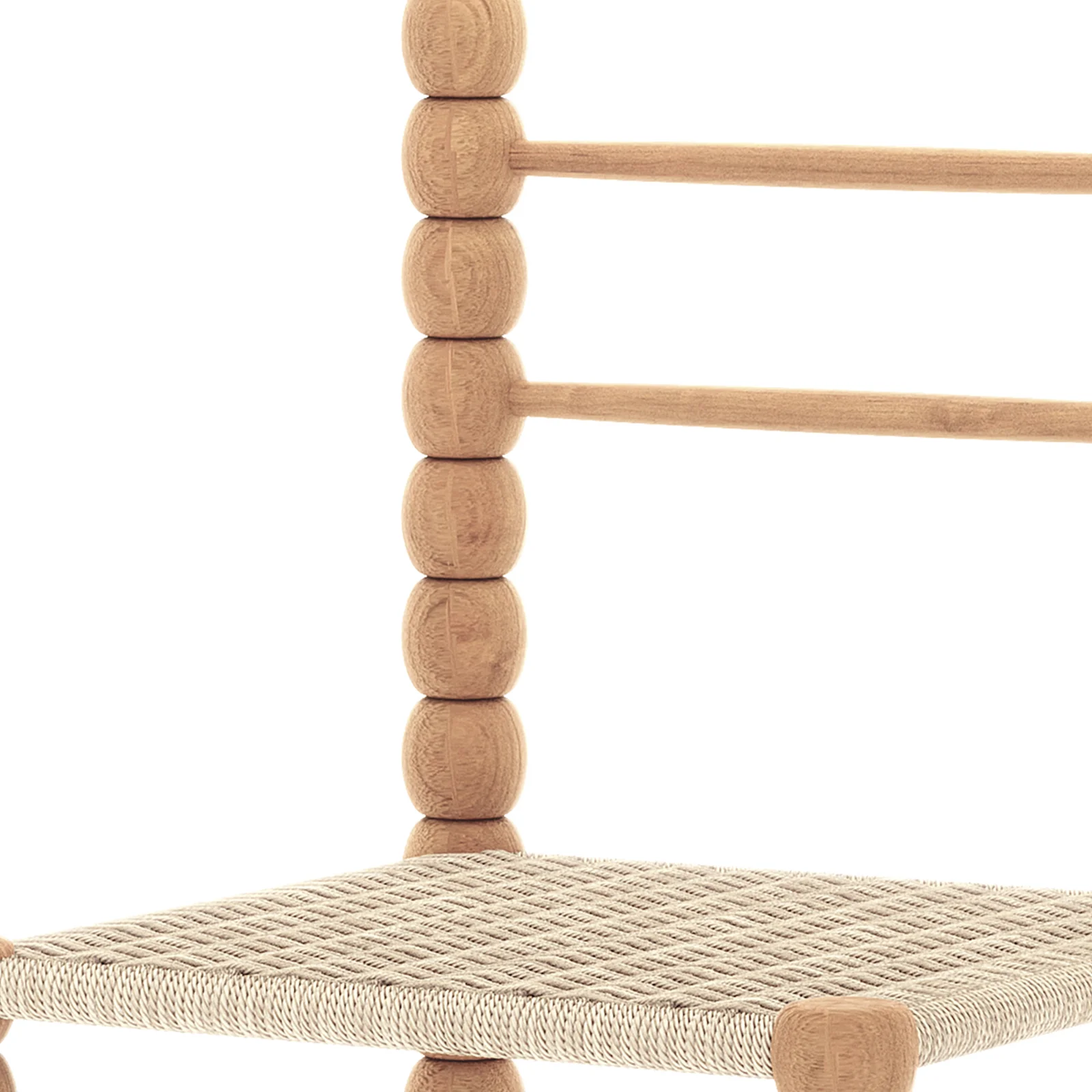 Em Hardwood Bobbin Dining Chair Set of 2 in Natural - Image 9
