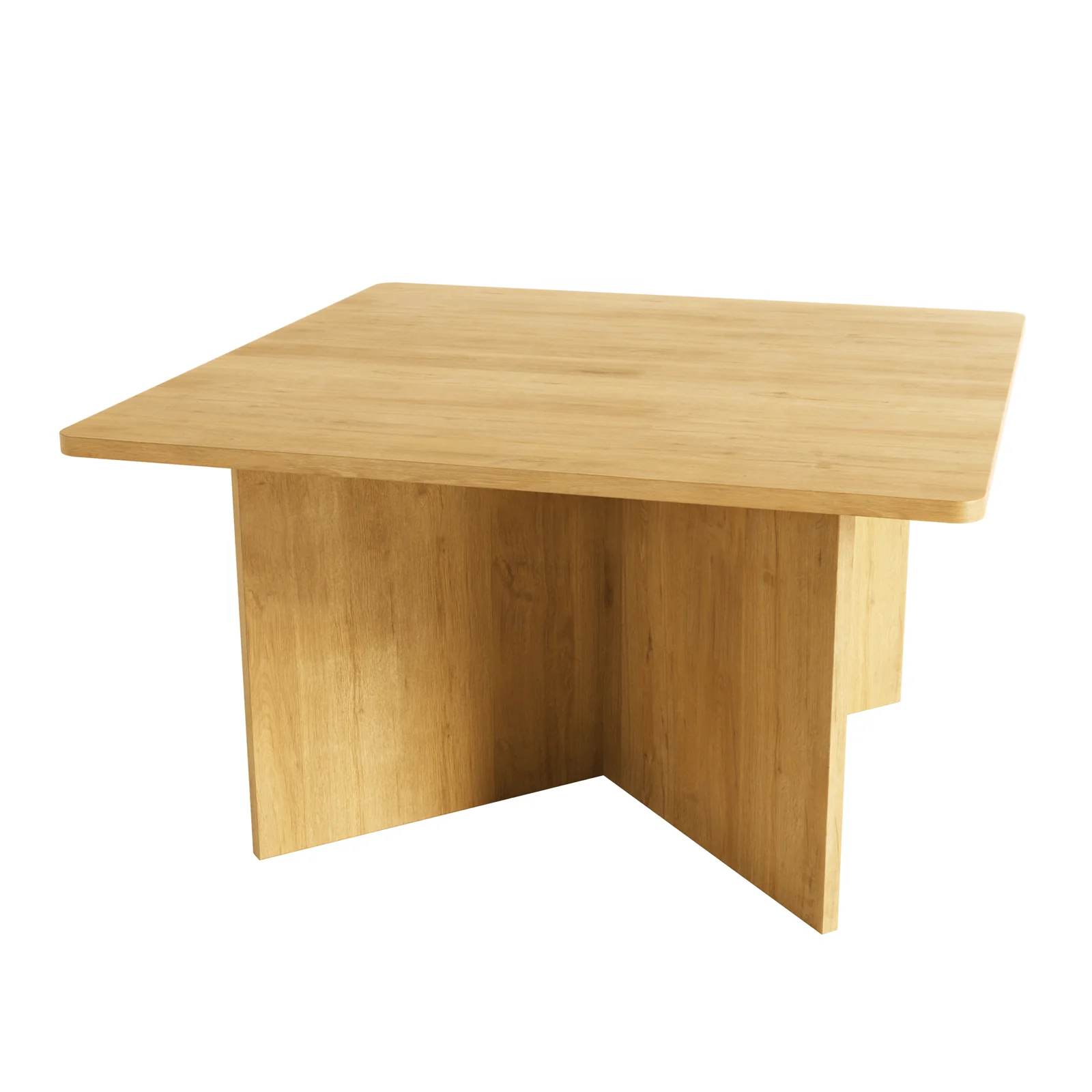Emelia 80cm Square Coffee Table in Oak - Image 4