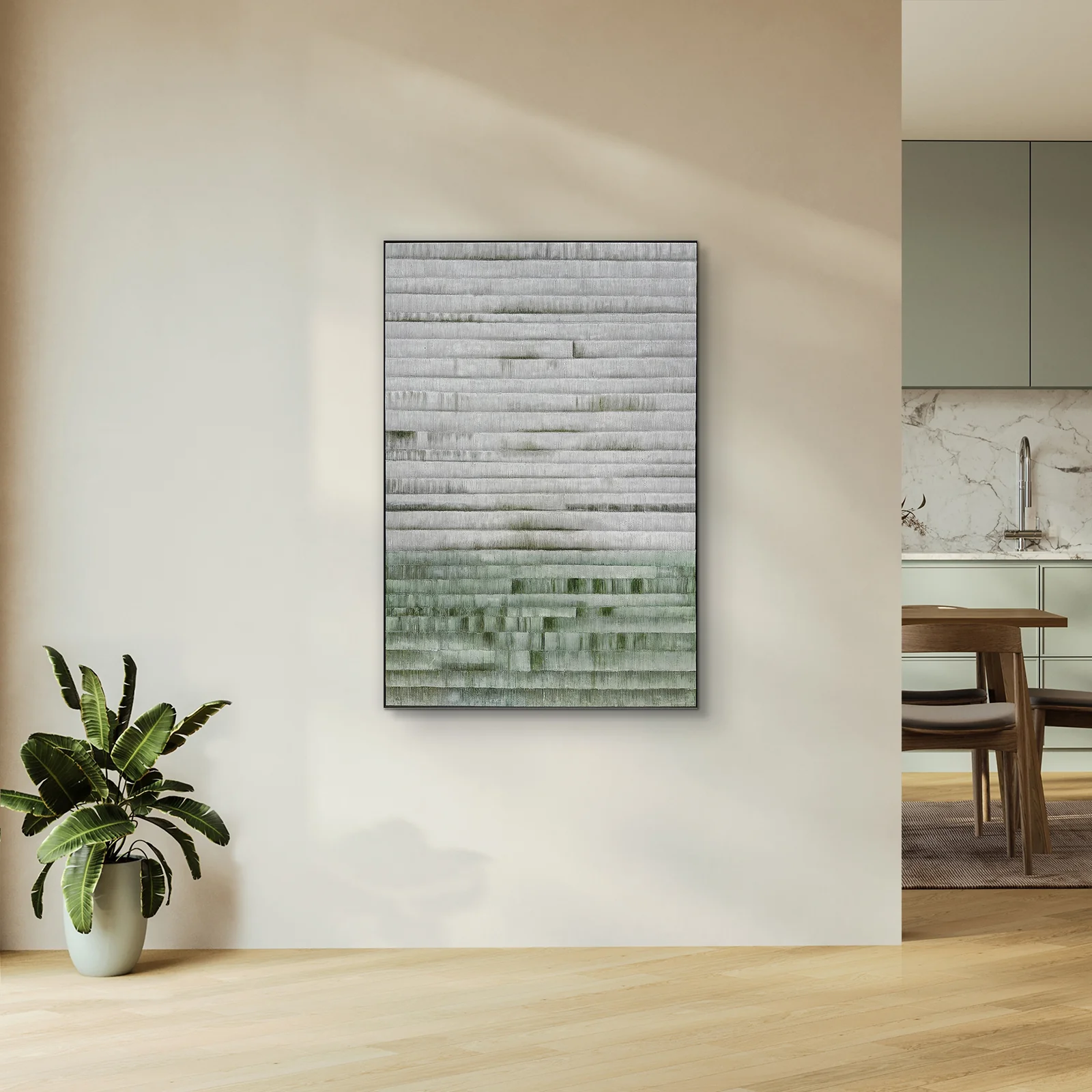 Emery 100x150cm Framed Textured Canvas 3D Wall Art - Image 4