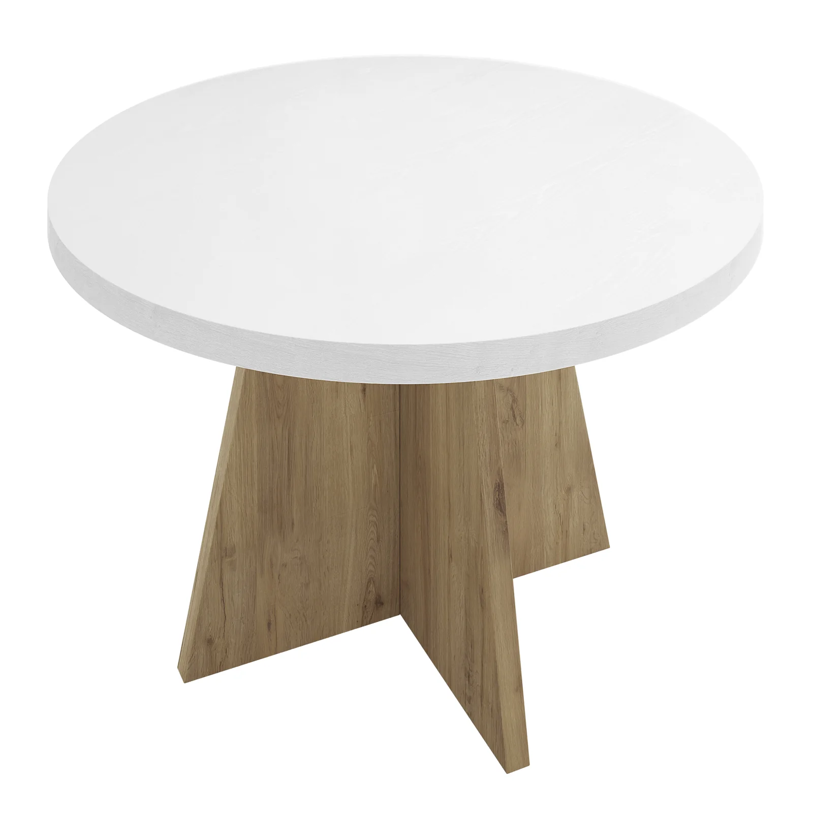 Enid 120cm 4 Seater Round Dining Table in White - Image 5