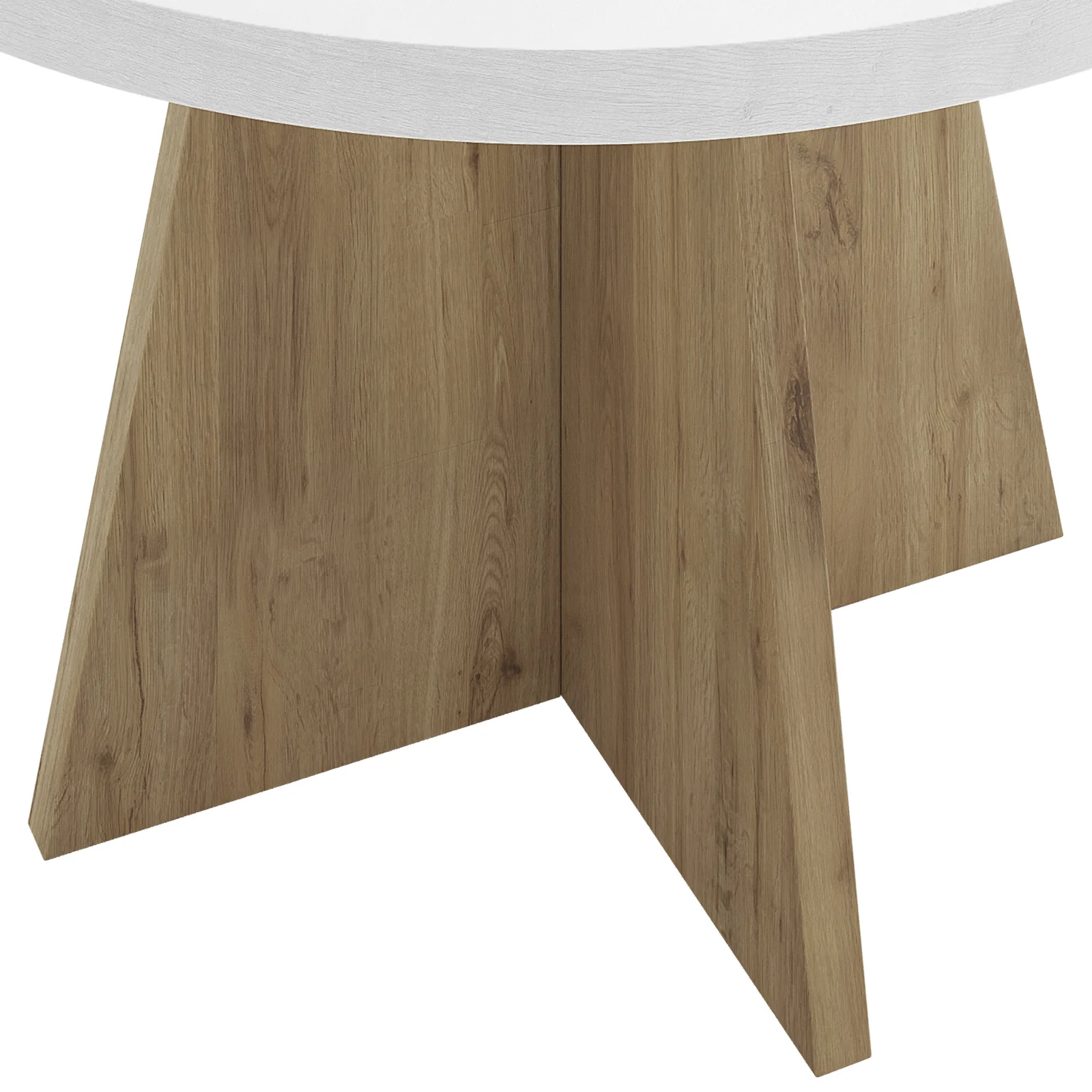 Enid 120cm 4 Seater Round Dining Table in White - Image 7