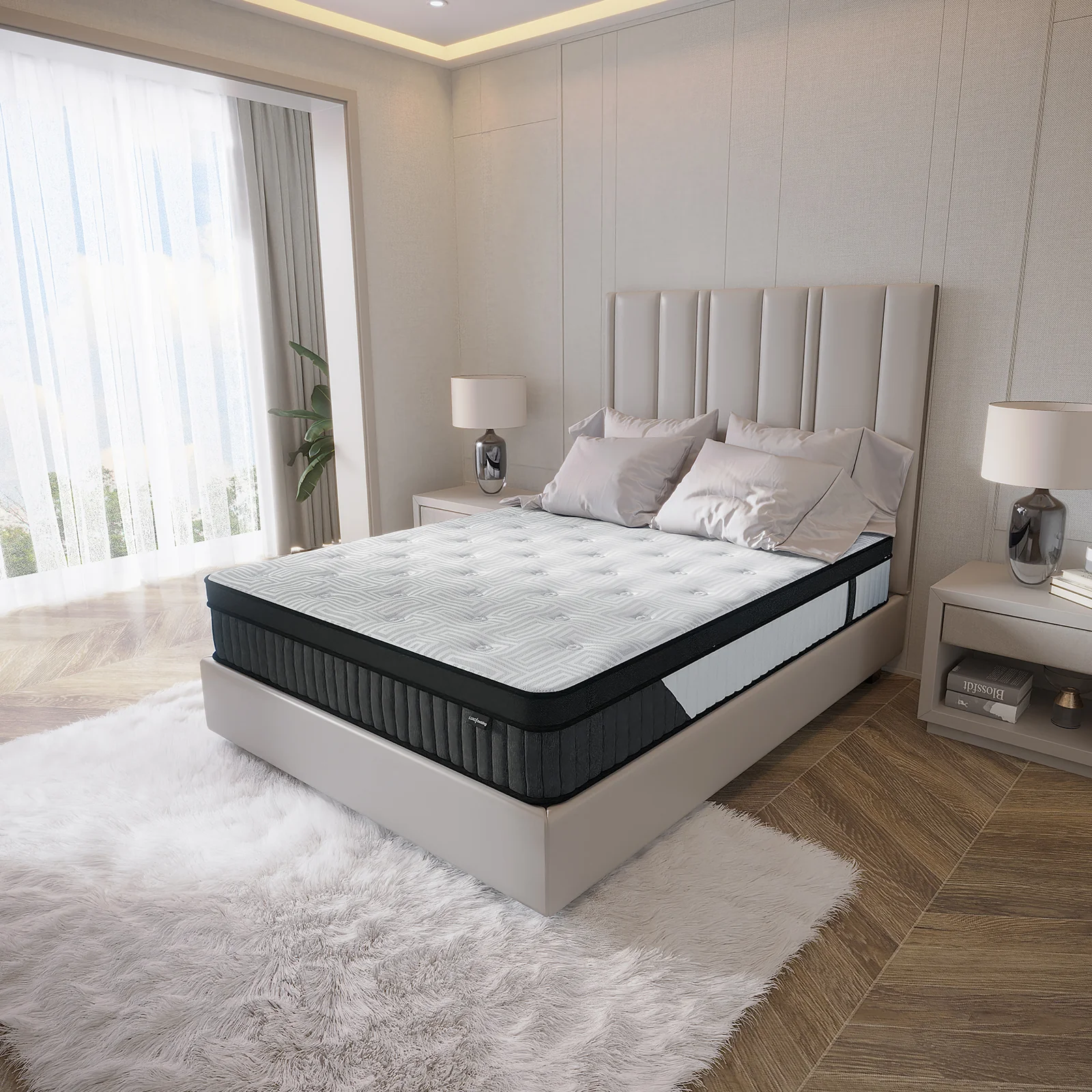 Enyo Double 26cm Euro Top Pocket Spring Foam Mattress in Medium Firm - Image 3