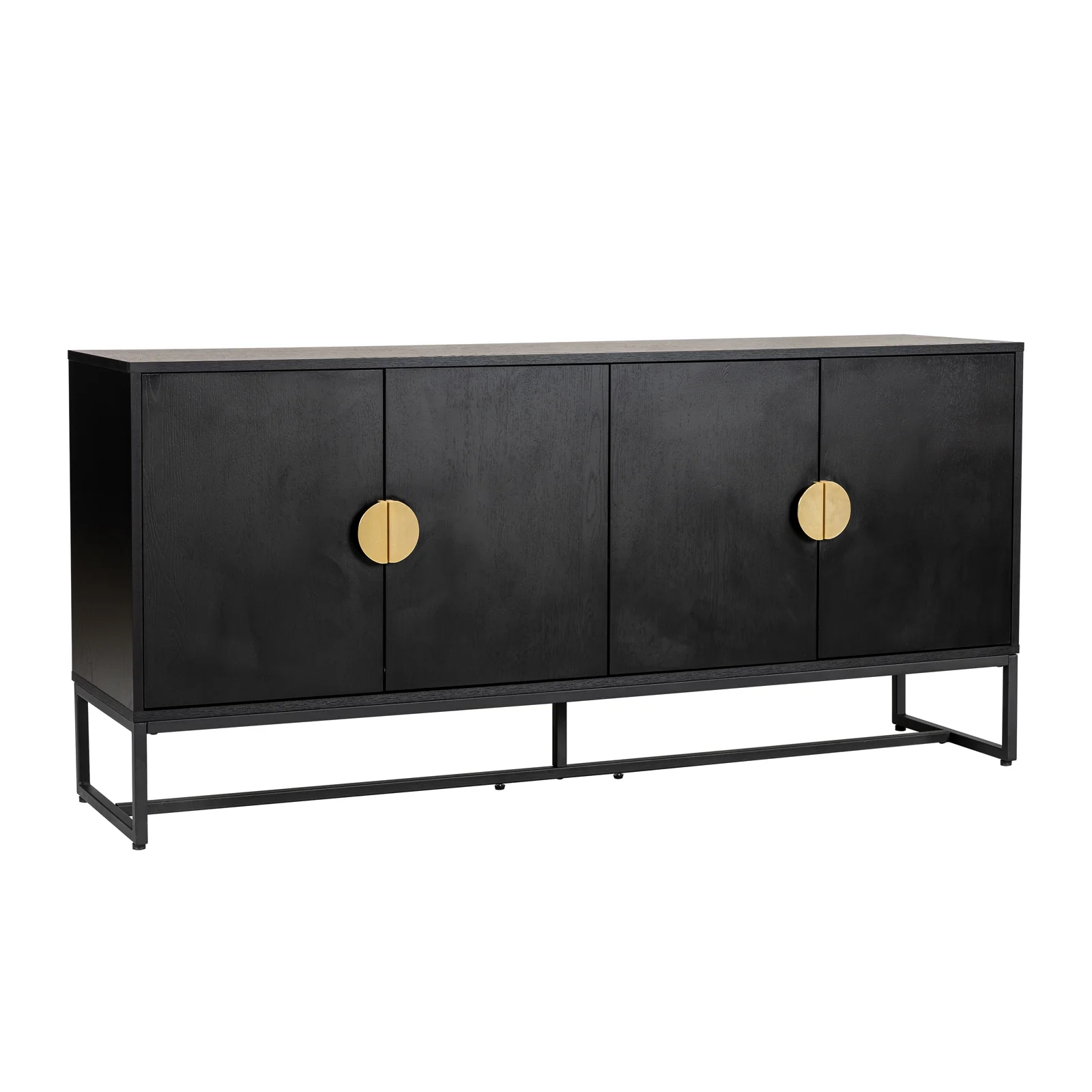 Erick 160cm 4-Door Storage Buffet Sideboard in Black - Image 4