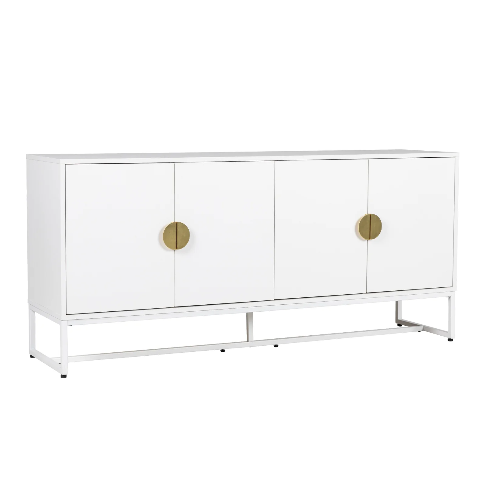 Erick 160cm 4-Door Storage Buffet Sideboard in White - Image 5