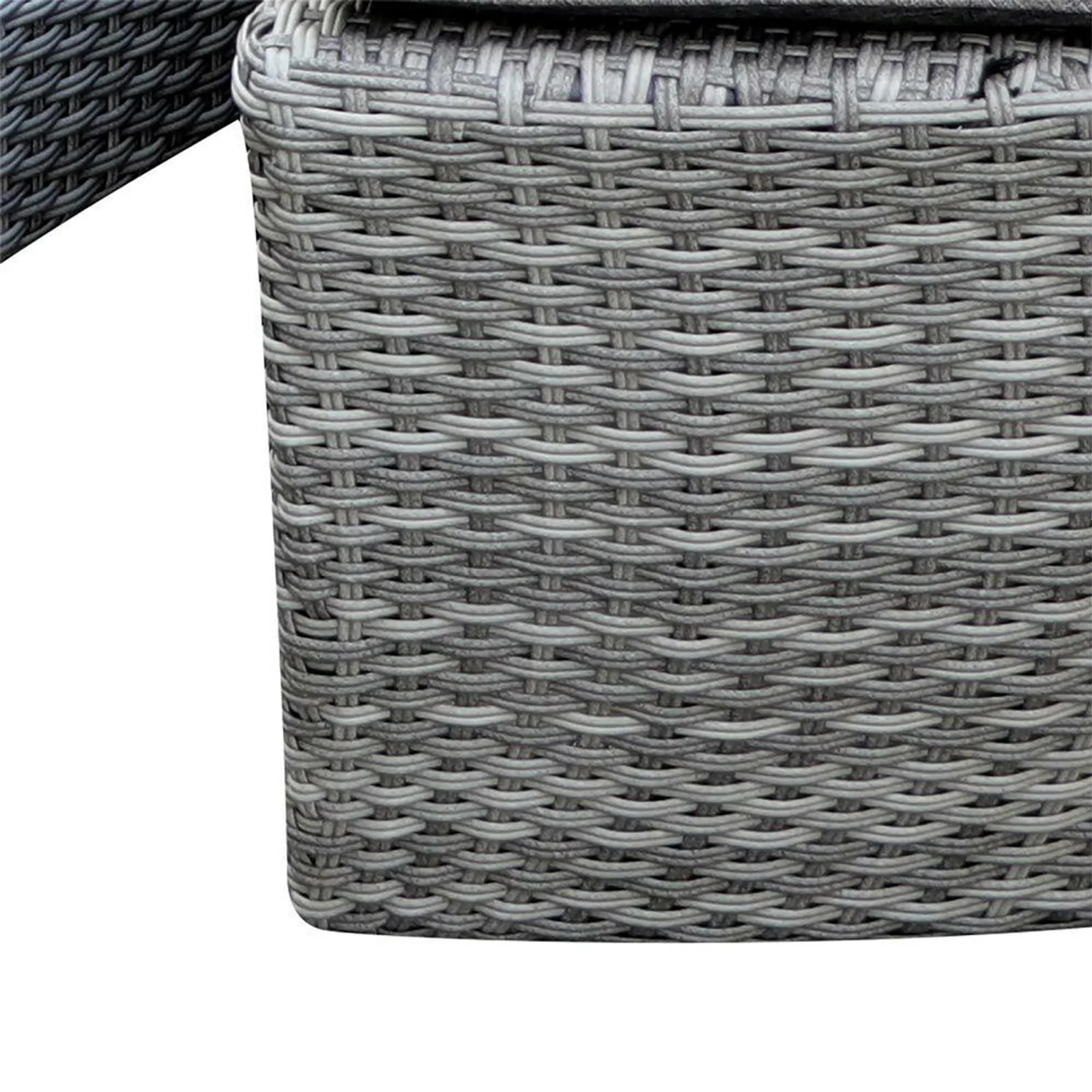 Erith Wicker Outdoor Canopy Daybed in Charcoal & Grey - Image 10