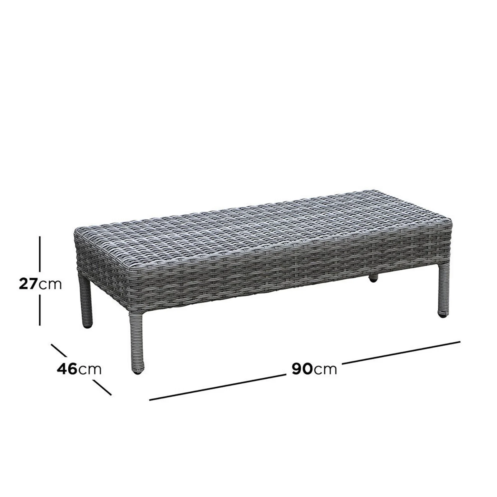 Erith Wicker Outdoor Canopy Daybed in Charcoal & Grey - Image 4