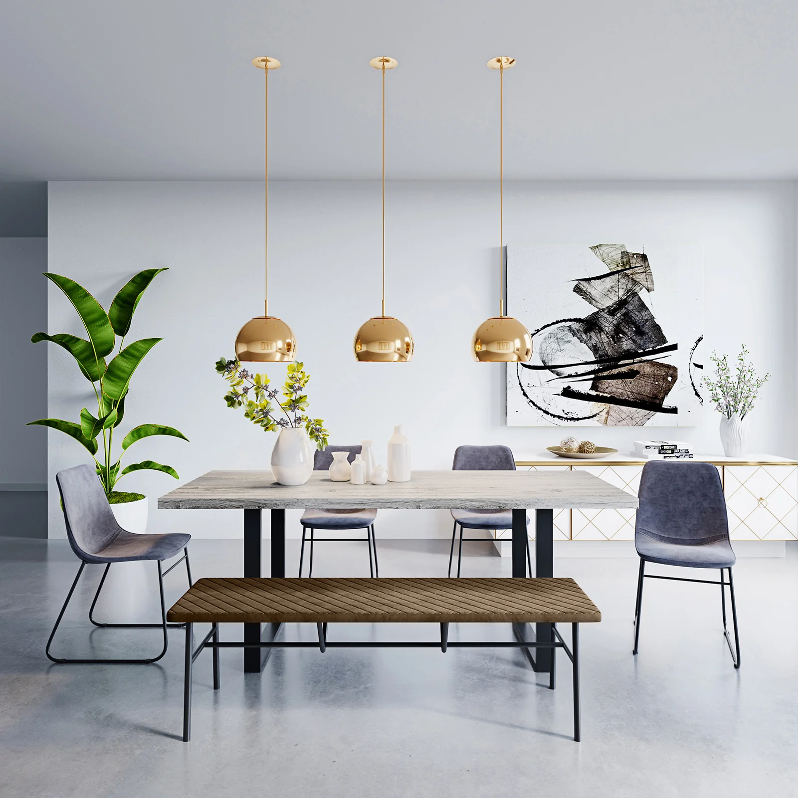 Ernest 200cm 6 Seater Industrial Dining Table in Natural - Image 3