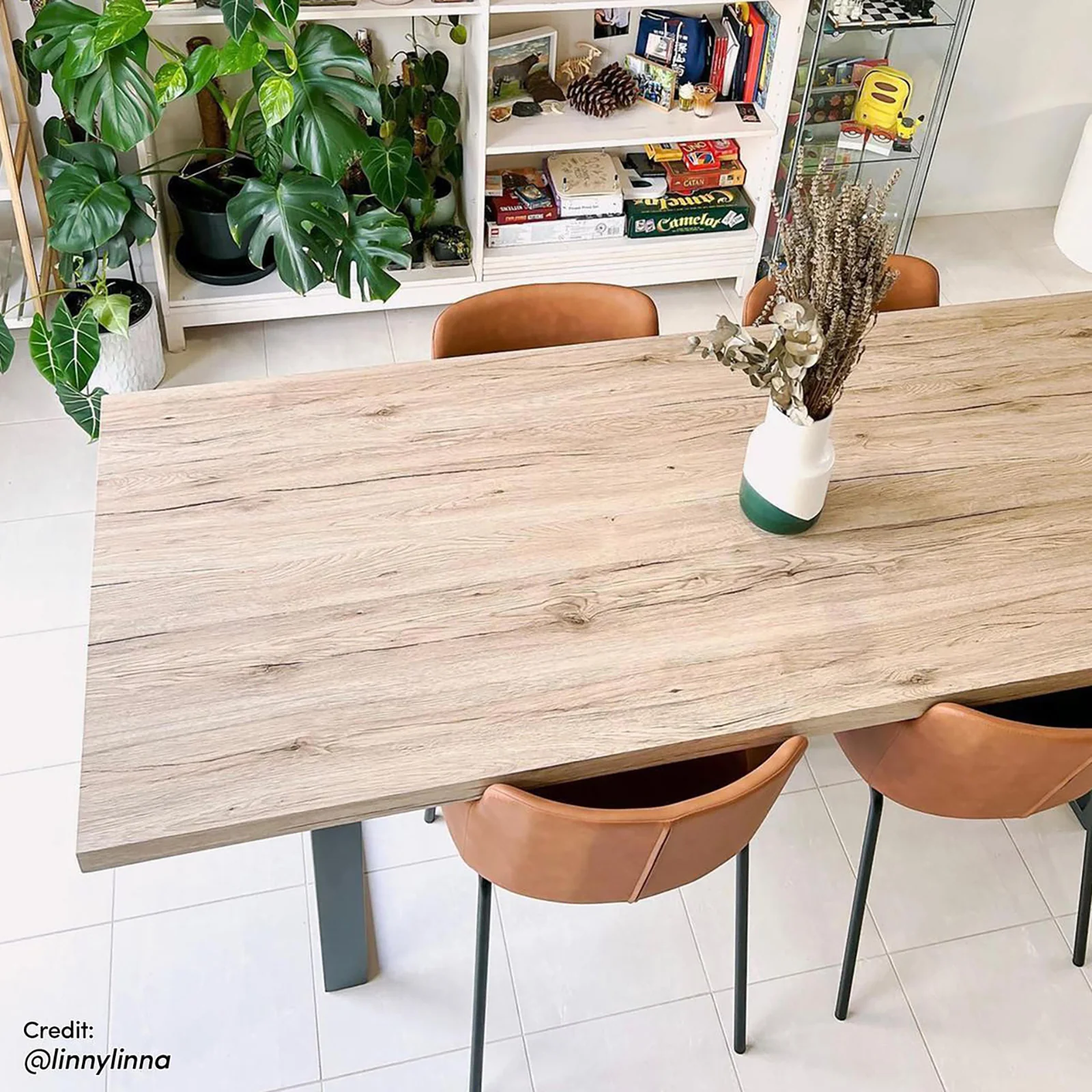 Ernest 200cm 6 Seater Industrial Dining Table in Natural - Image 4