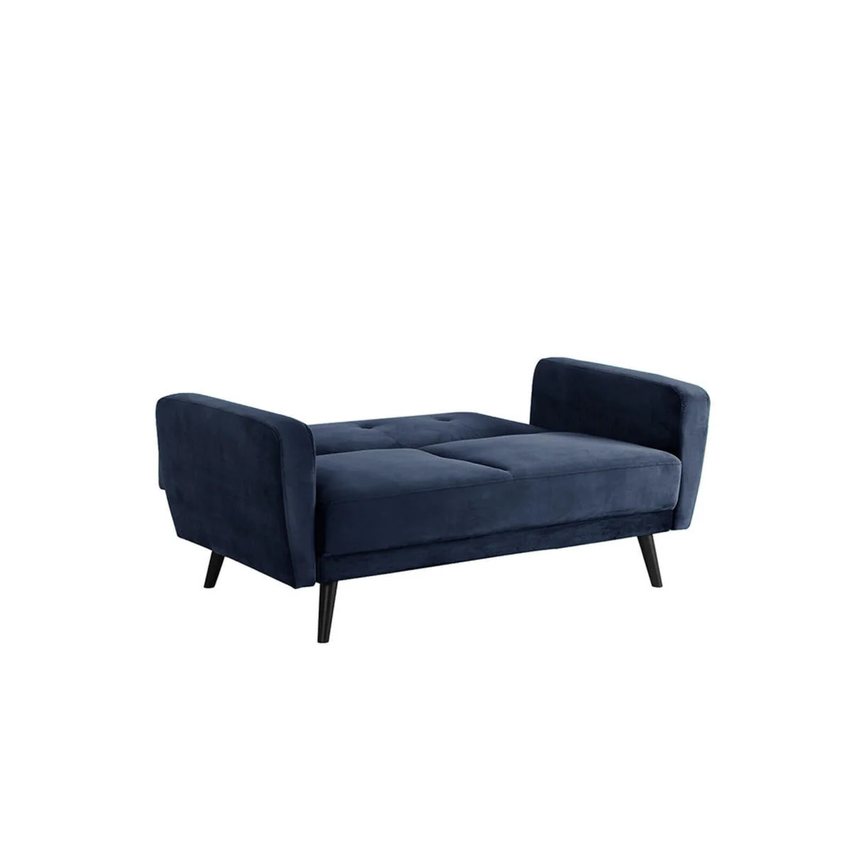 Esben 2-Seater Velvet Sofa Bed in Navy Blue - Image 6