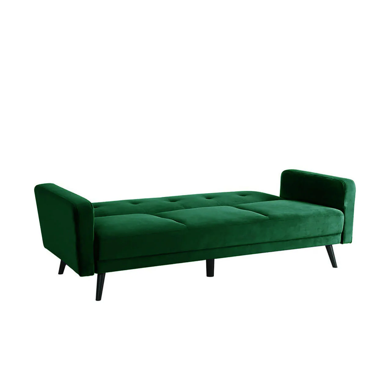 Esben 3-Seater Velvet Sofa Bed in Forest Green - Image 4