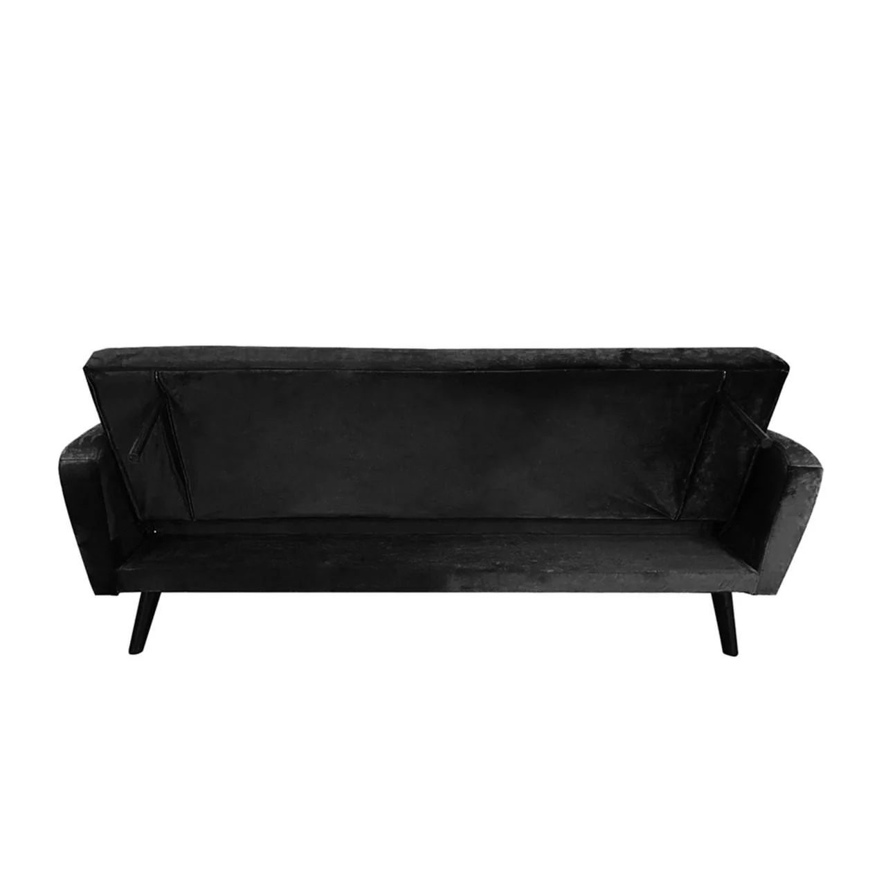 Esben 6-Seater Velvet Sofa Set with Ottoman in Black - Image 11