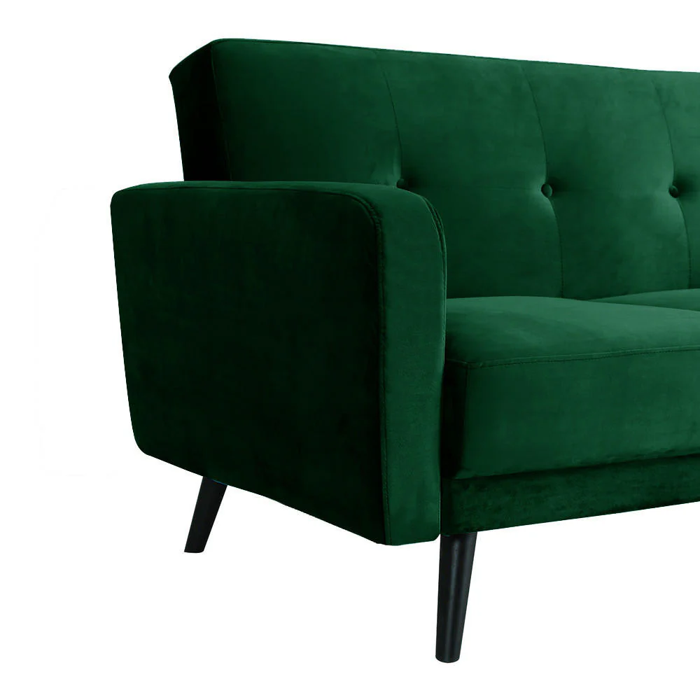 Esben 6-Seater Velvet Sofa Set with Ottoman in Forest Green - Image 10